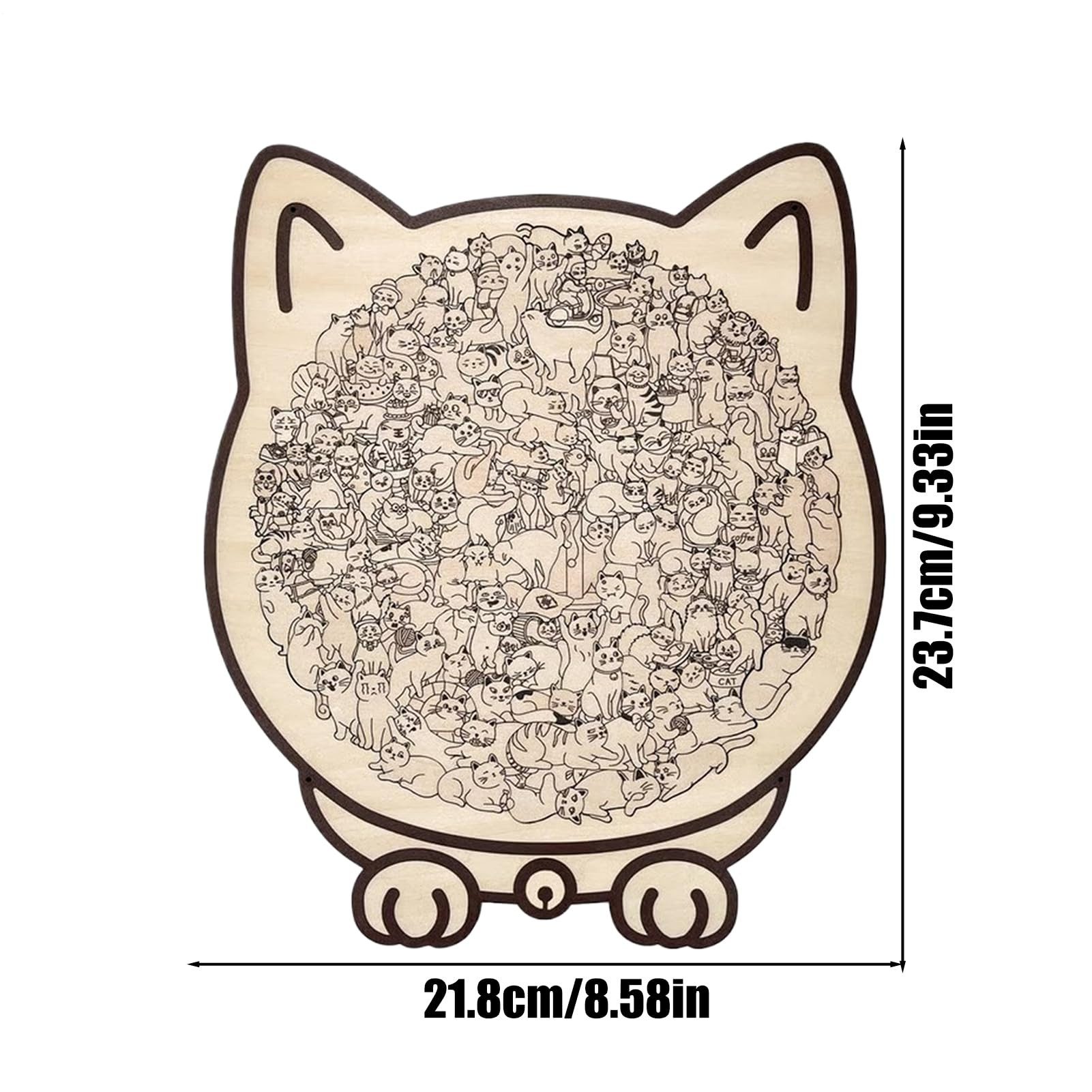 CLTYQ Puzzle 135 Teile Puzzle,Buntes Holzpuzzle in Katzenform,Süßes Katzenp günstig online kaufen