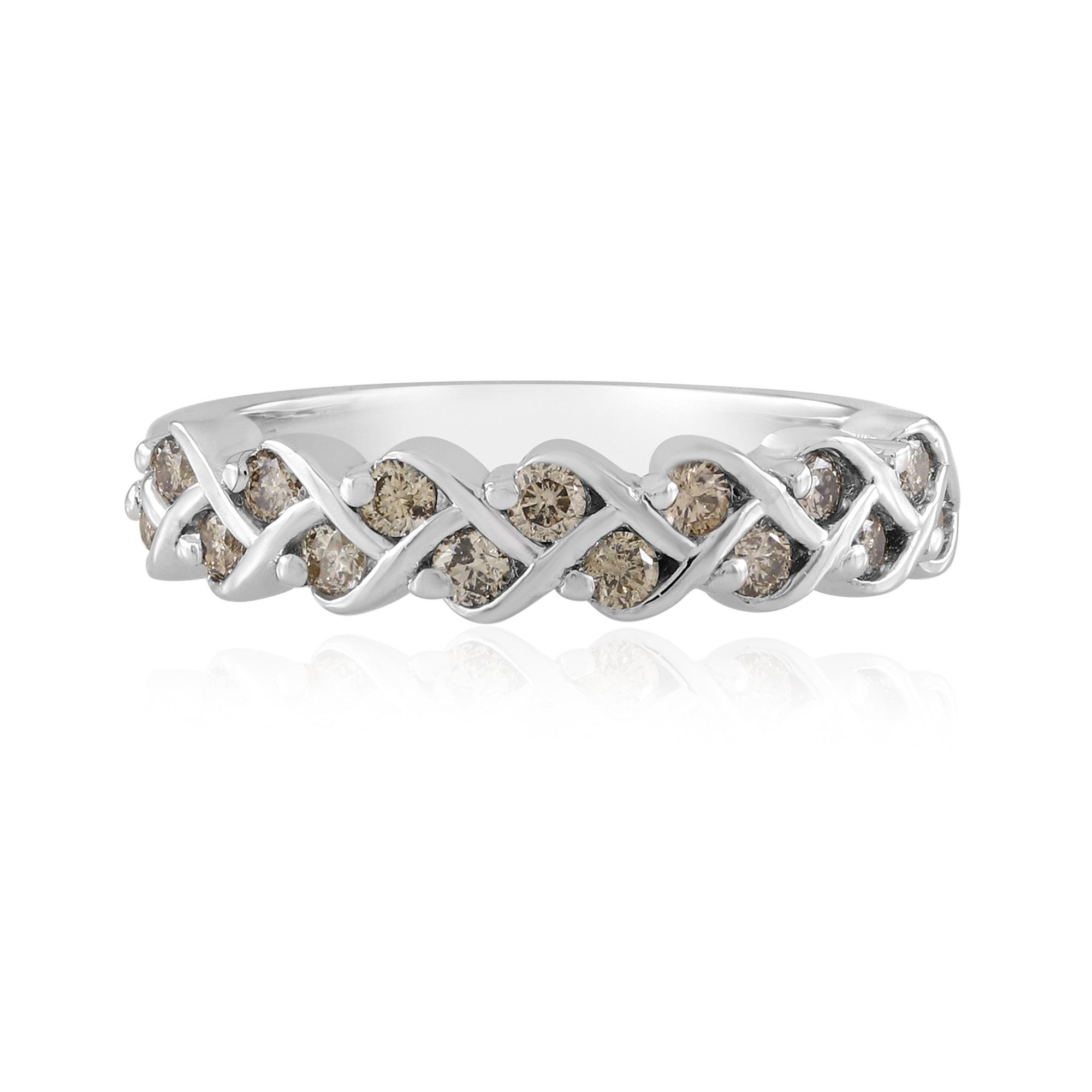Cavill Diamantring Cavill Ring 0,38 ct Schokoladen-Diamant 925 Silber rhodiniert (1-tlg)