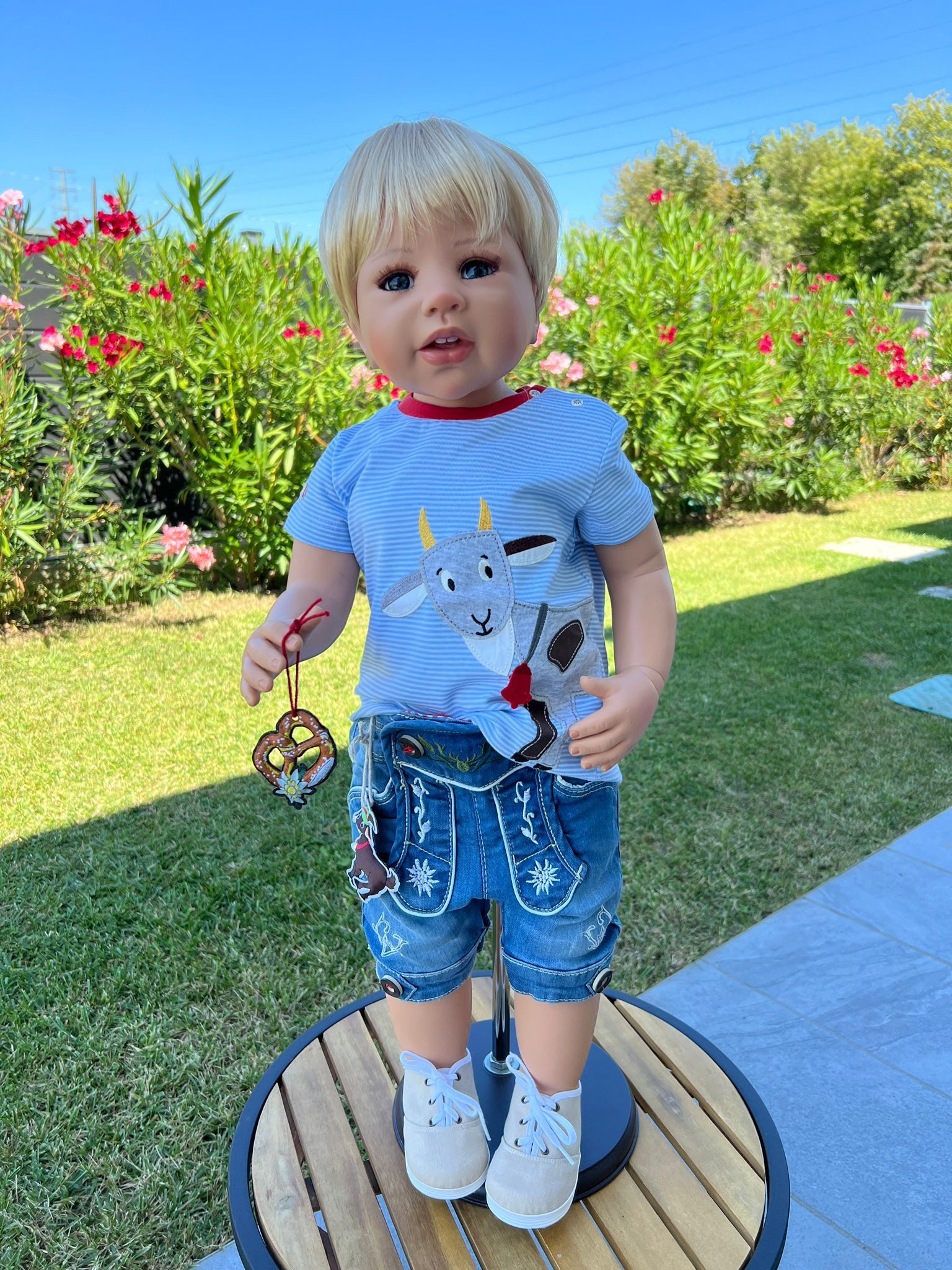 CMTPUPPENGALERIE Stehpuppe Benni von Monika Levenig - 79 cm - blond (1-tlg)