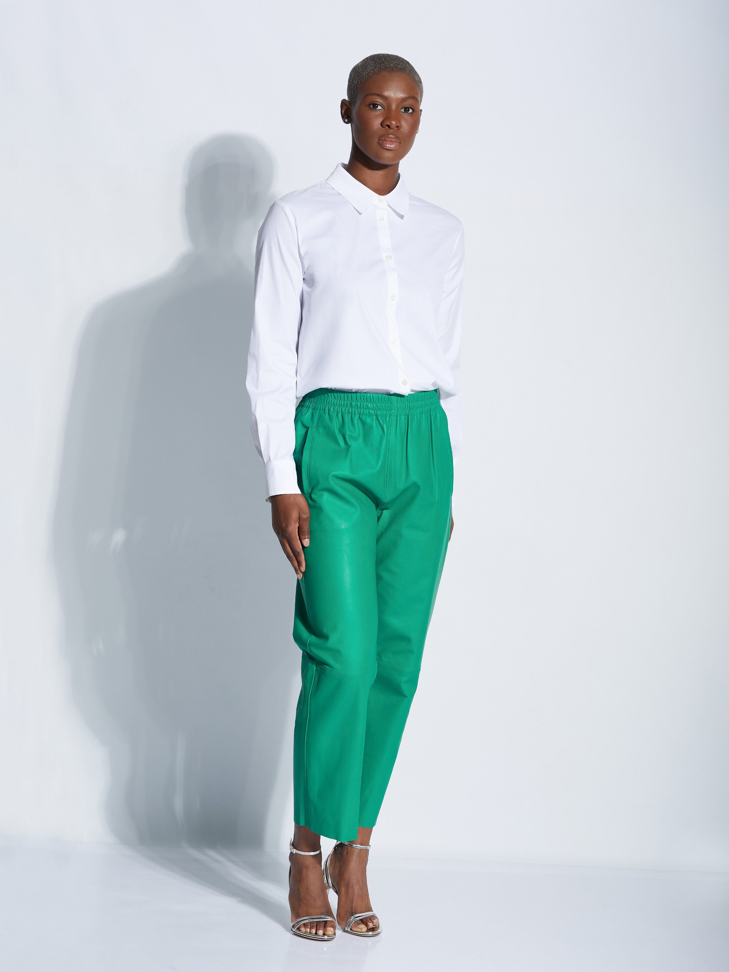 PINKO Lederimitathose