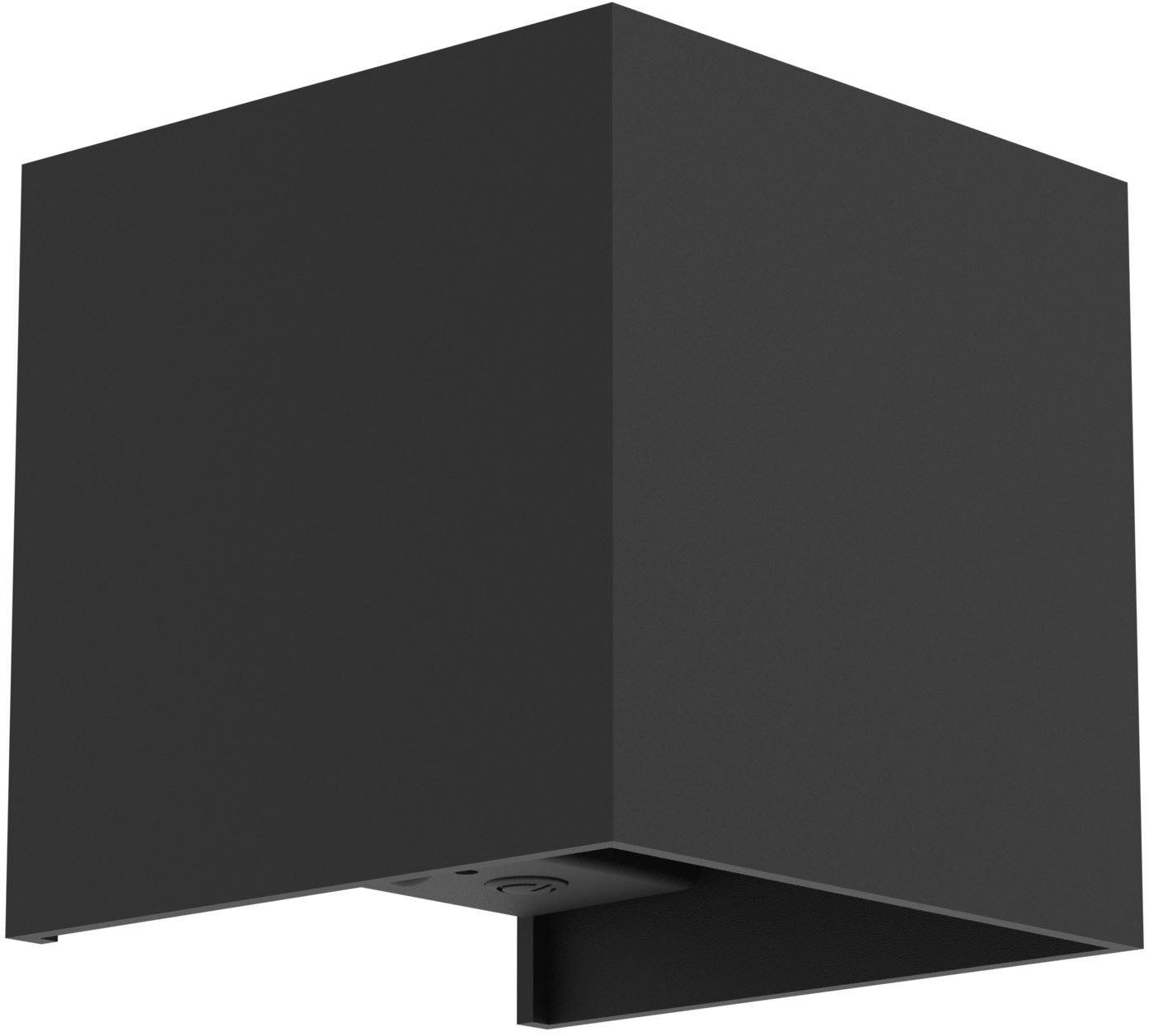 EGLO Wandleuchte RINCINE Wandlampe - Kunststoff - LED - 2,2W - IP44, Dimmfunktion, USB-Anschluss mit Ladefunktion, mehrere Helligkeitsstufen, LED fest integriert, Neutralweiß, Außenbeleuchtung, Außenwandleuchte, Terrasse, L10 x H10 x AL10 cm