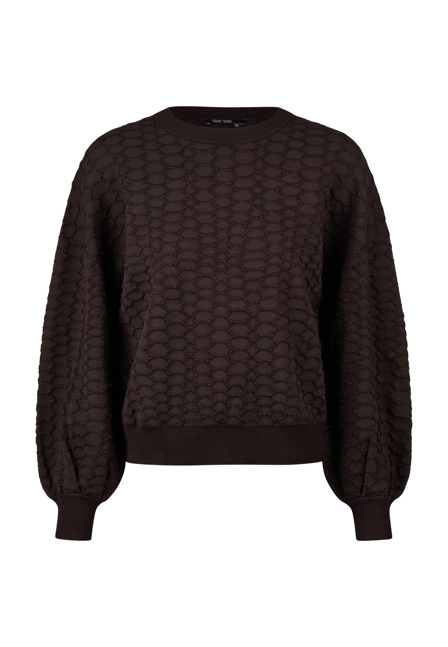 MARC AUREL Strickpullover Pullover aus sparkling Kroko-Jacqua