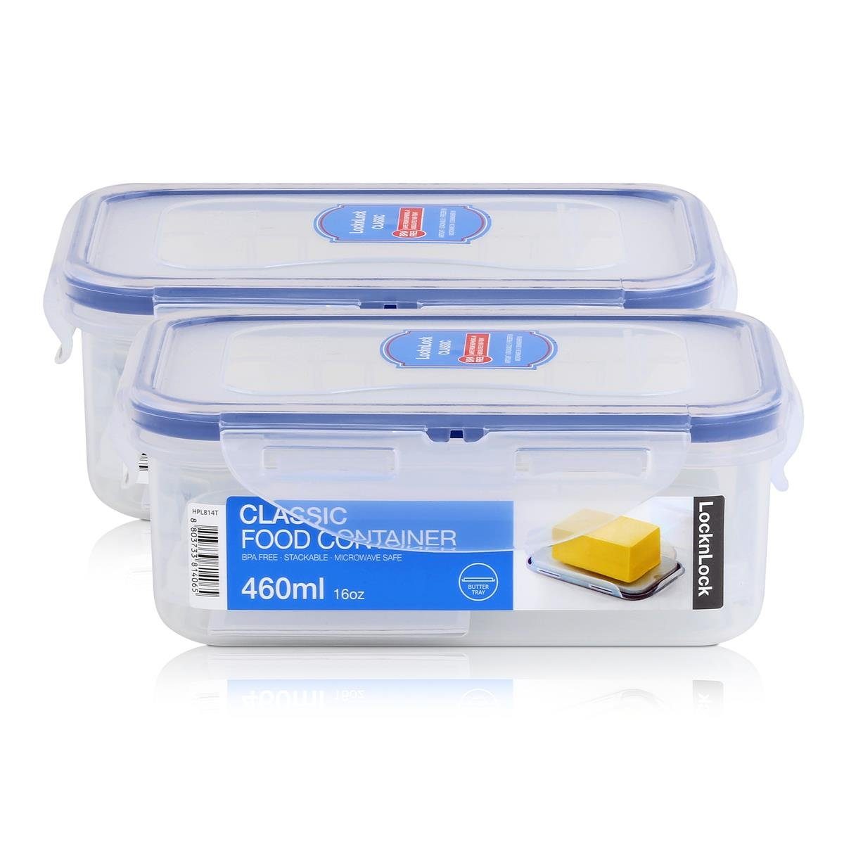 LocknLock Vorratsdose LocknLock Classic HPL814T Frischhaltedose 460ml - Luft & Wasserdicht (Kunststoff