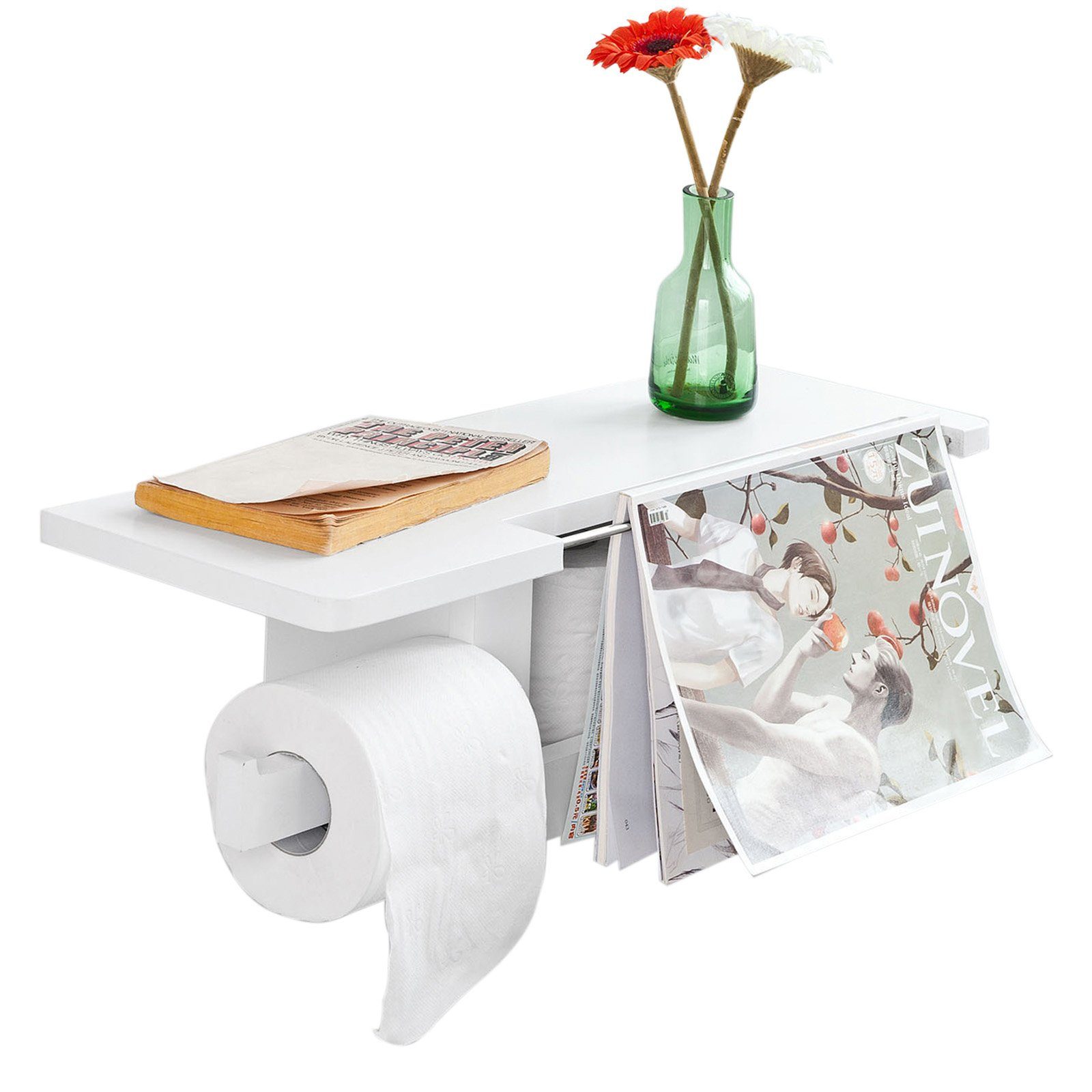 SoBuy Toilettenpapierhalter FRG175, mit Ablage zur günstig online kaufen