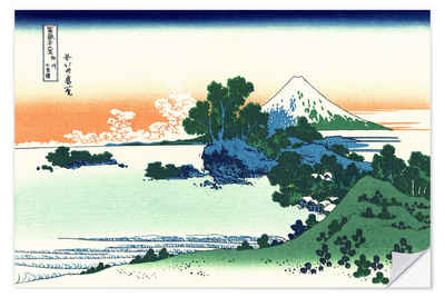 Posterlounge Wandfolie Katsushika Hokusai, Shichiri-Strand in der Provinz Sagami, Wohnzimmer Malerei
