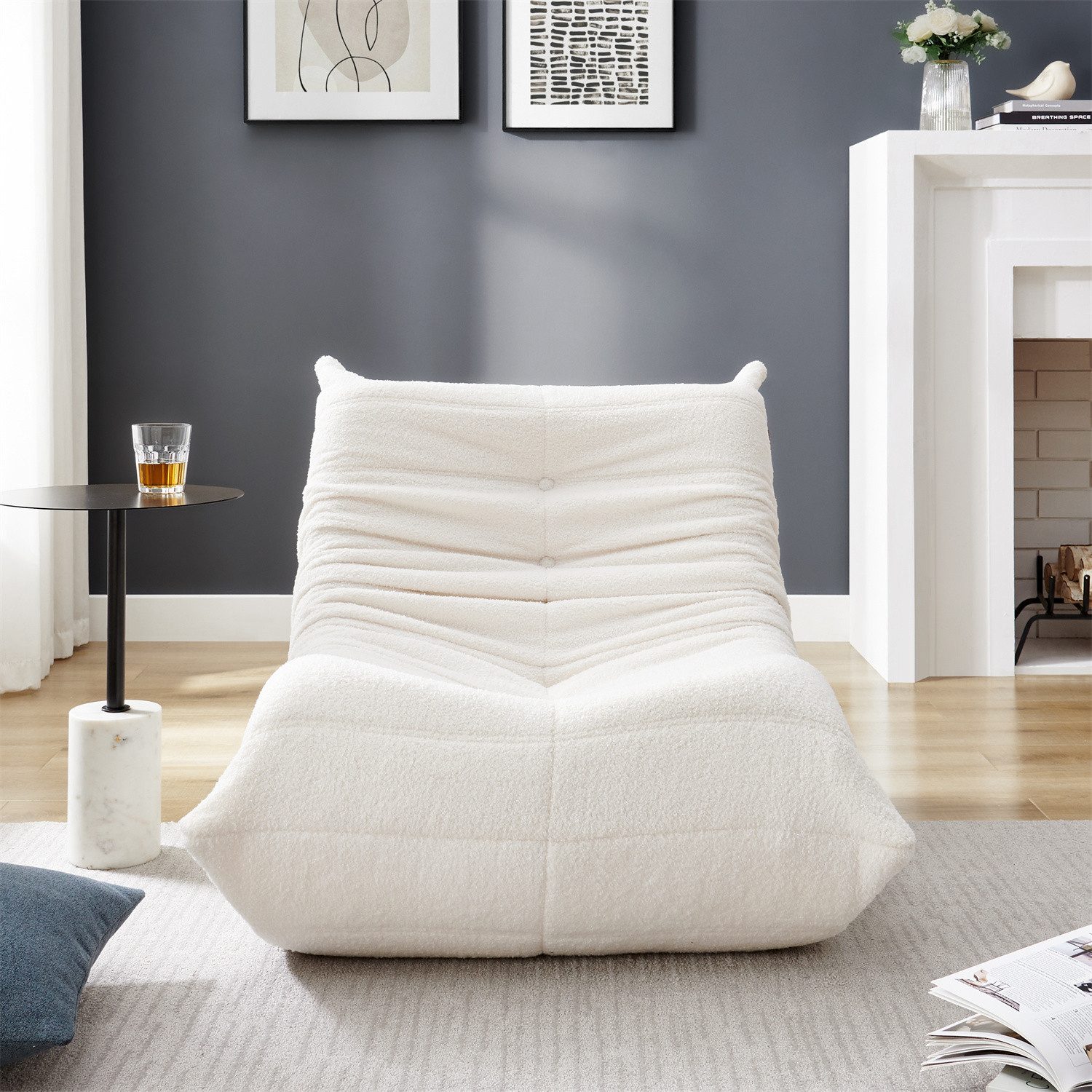 Gotagee Sitzsack Lazy Sofa Bodensofa,Bodenstuhl mit Rückenlehne,Liegesessel