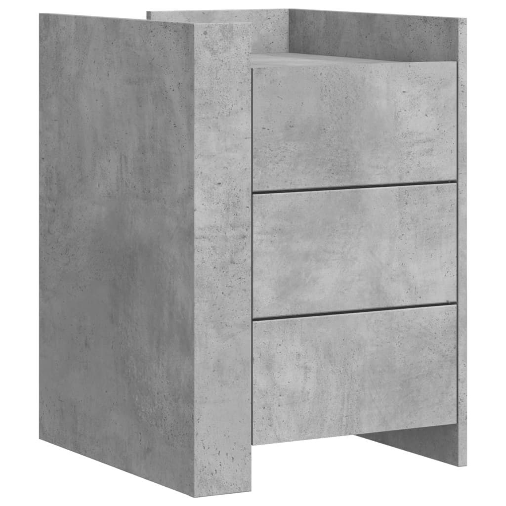 Nachttisch Nachttisch Betongrau 45x50x65 cm Holzwerkstoff