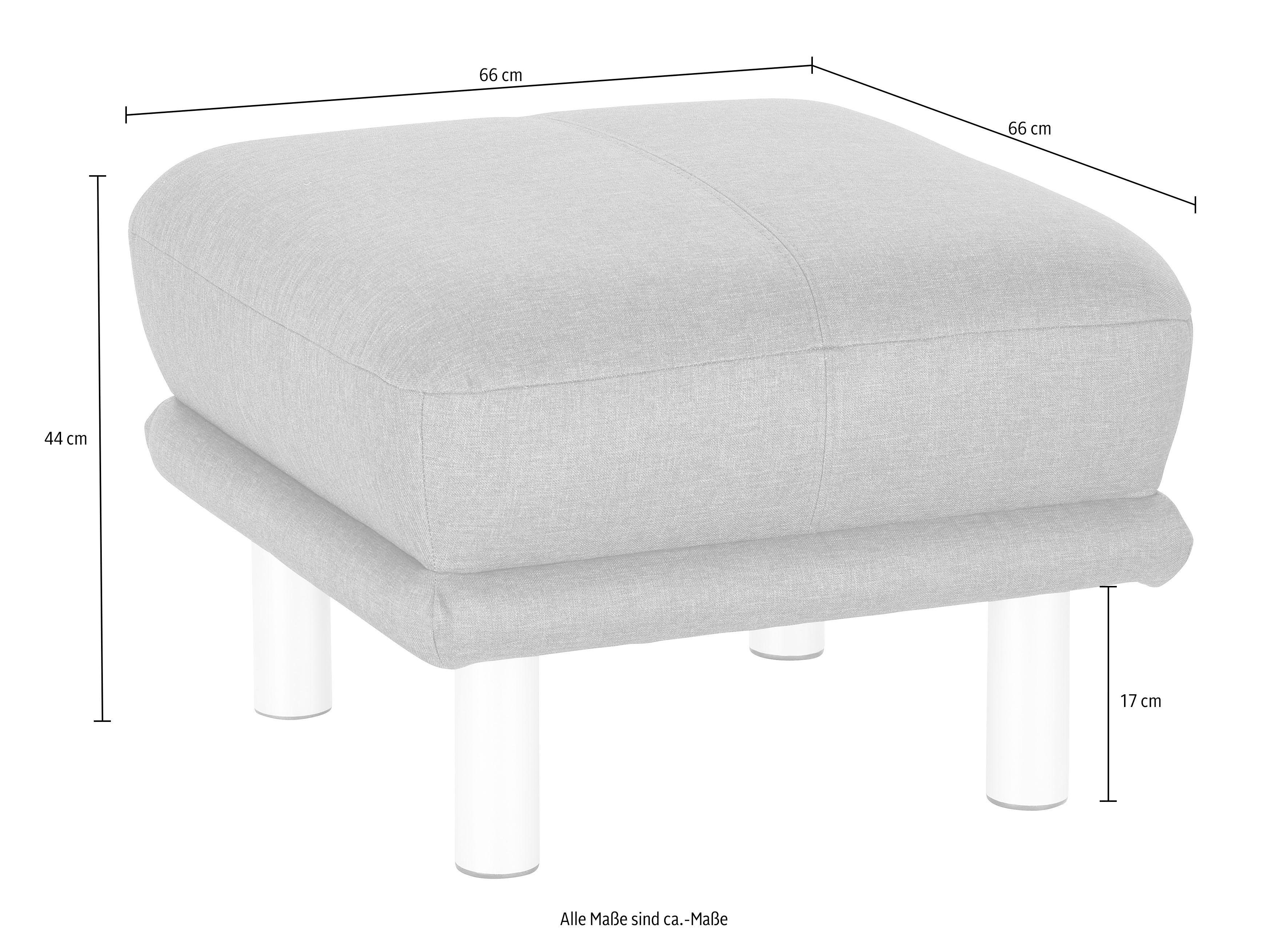 TRENDMANUFAKTUR Hocker Cecilia II, modern und elegant, B/T 66/66cm