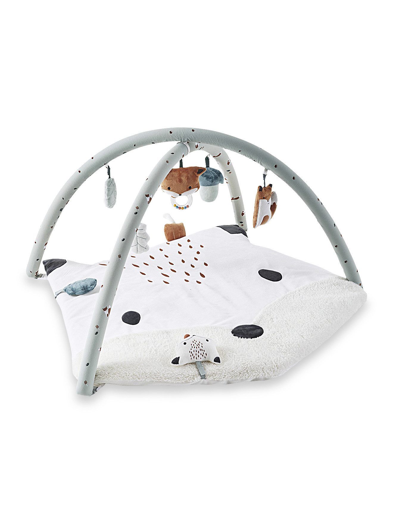 Krabbeldecke Baby Activity-Decke mit Spielbogen, Tiergesicht, vertbaudet