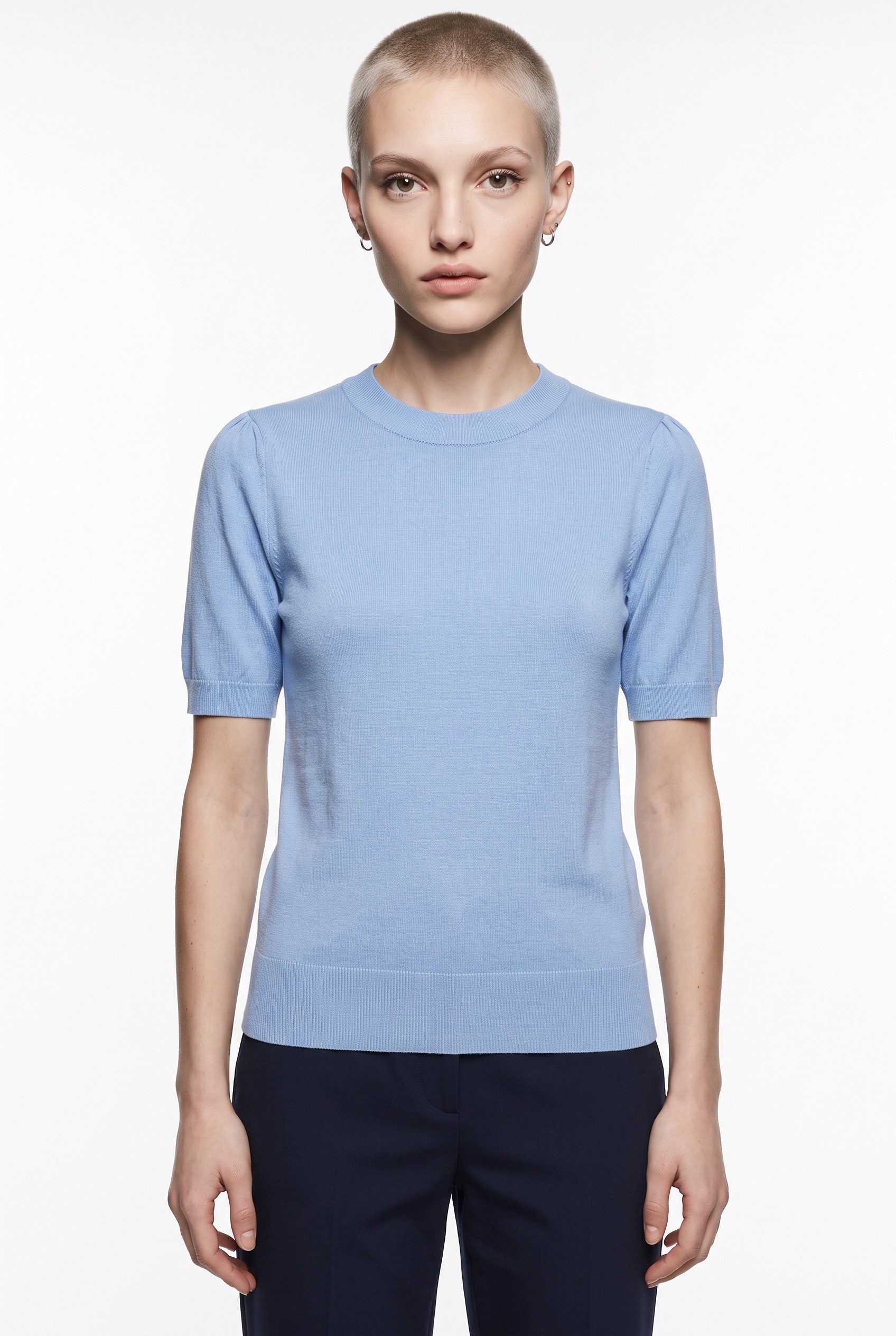 Saint Tropez Kurzarmpullover MilaSZ SS Viskosemischung, Classic fit
