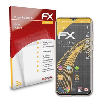 atFoliX Schutzfolie für Cubot X20 Pro, (3 Folien), Entspiegelnd und stoßdämpfend