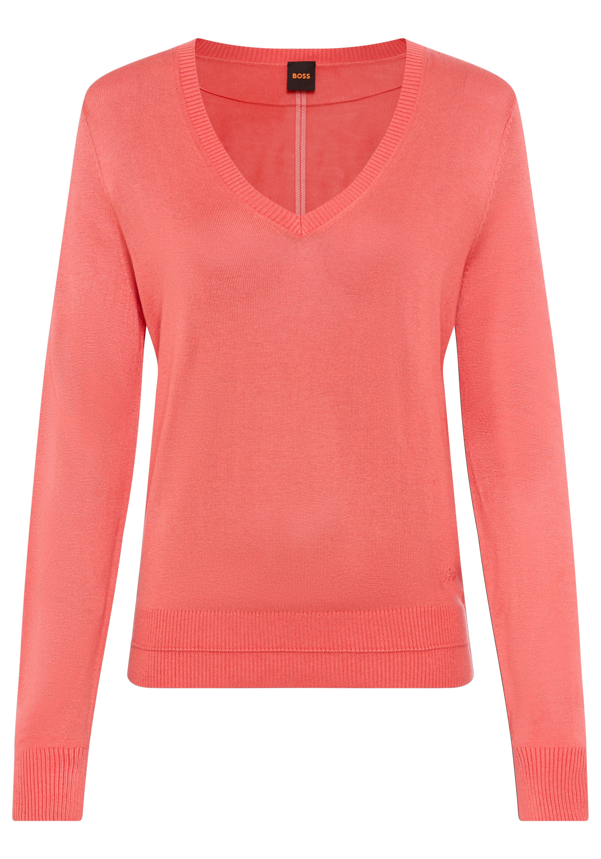 BOSS ORANGE Strickpullover Fiaffella Premium Damenmode mit Ajouré-Detail hi günstig online kaufen