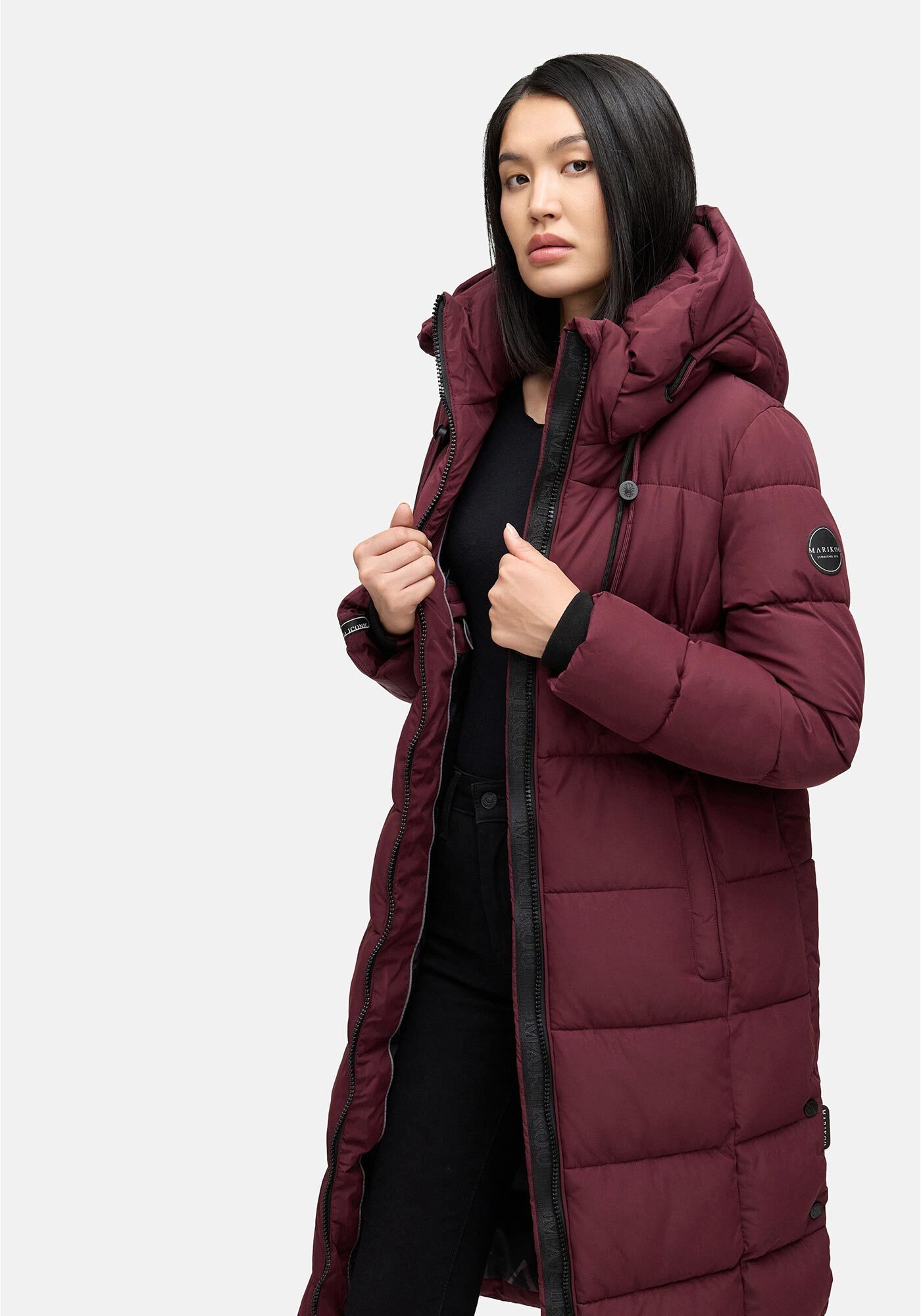 Marikoo Winterjacke Nadeshikoo XIV extra langer Winter Mantel gesteppt