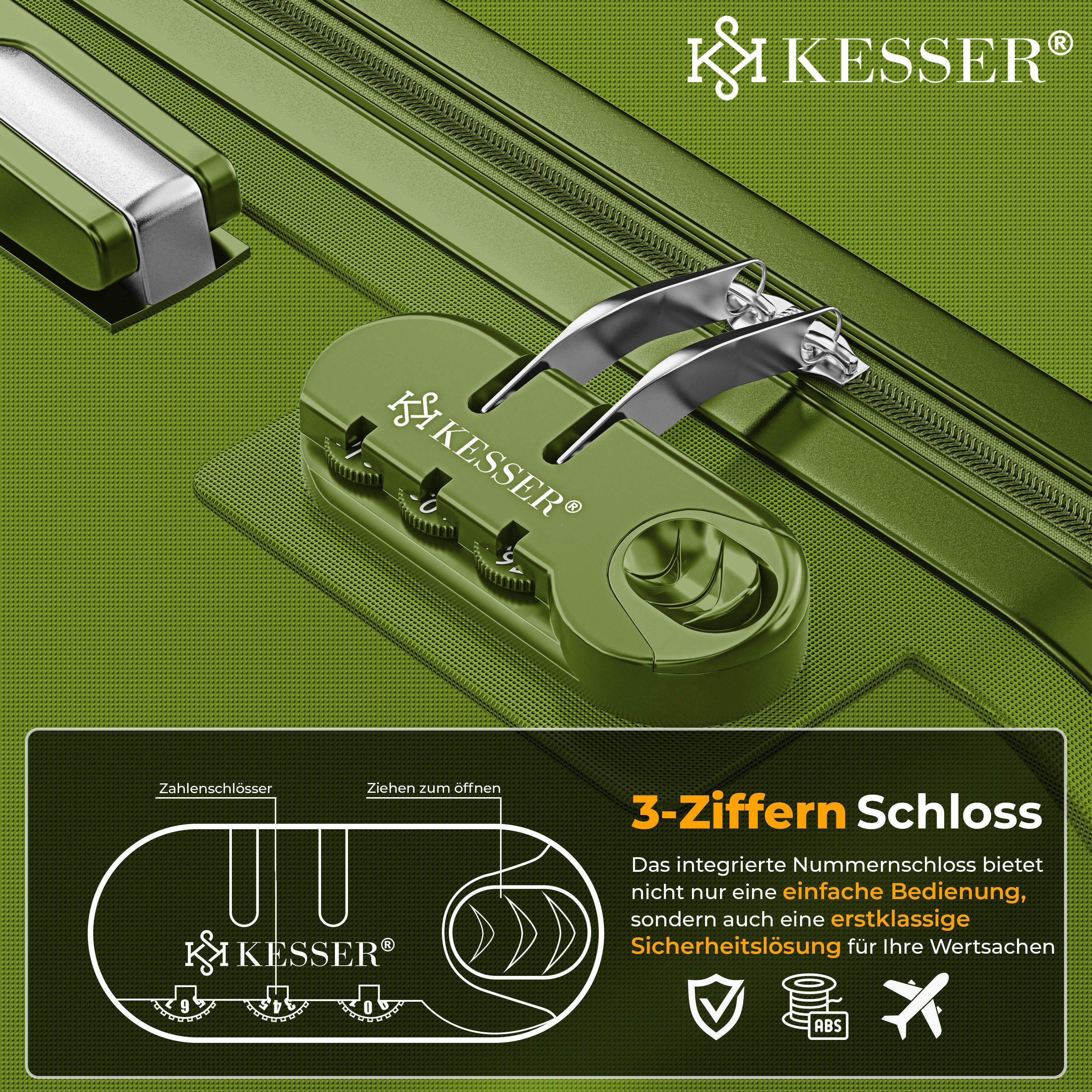 KESSER Kofferset, 4 Rollen, (3 tlg), günstig online kaufen