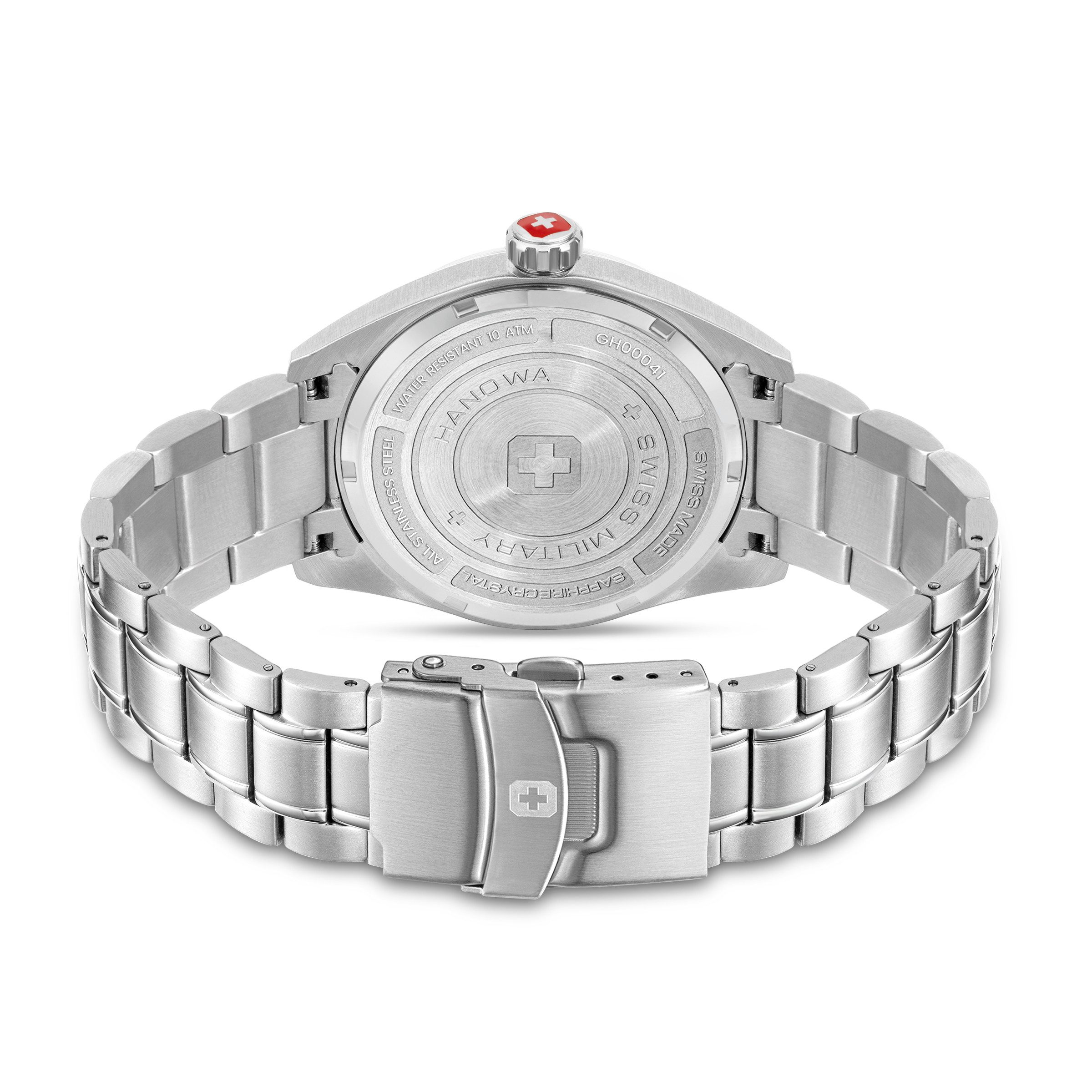 Swiss Military Hanowa Quarzuhr Pioneer SMWGH0004103, Armbanduhr, Herrenuhr, Swiss Made, Edelstahlarmband, analog, Tag