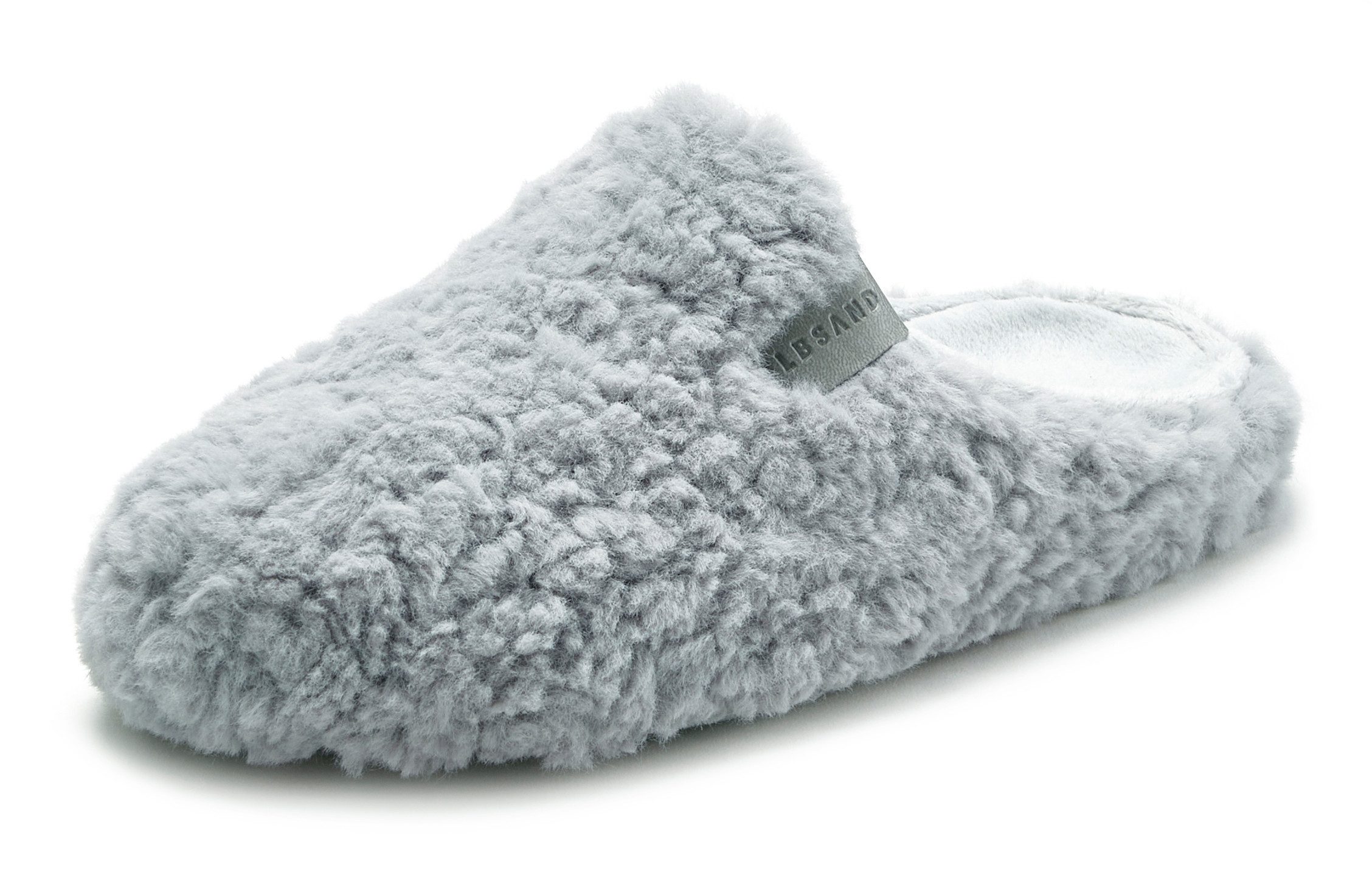 Elbsand Hausschuh, Pantoffel, Mule Pantolette mit kuscheligem Fellimitat