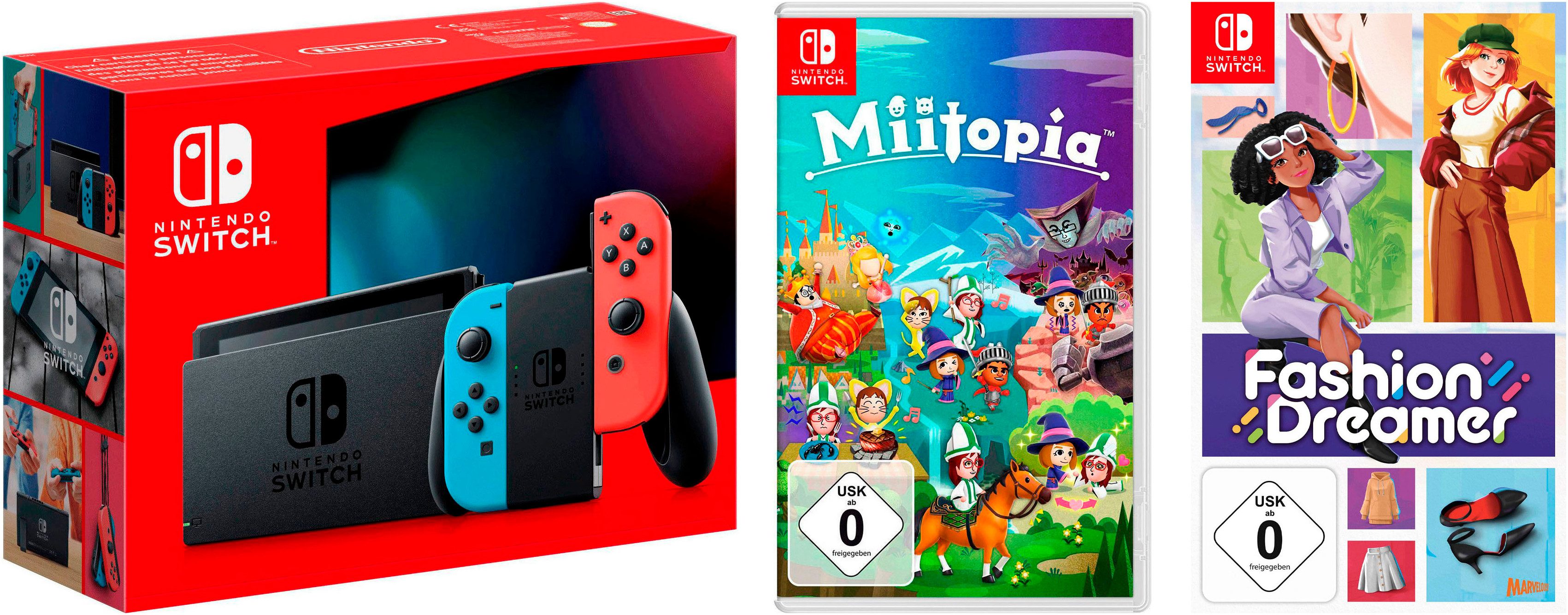 Switch r/b inkl. Fashion Dreamer und Miitopia