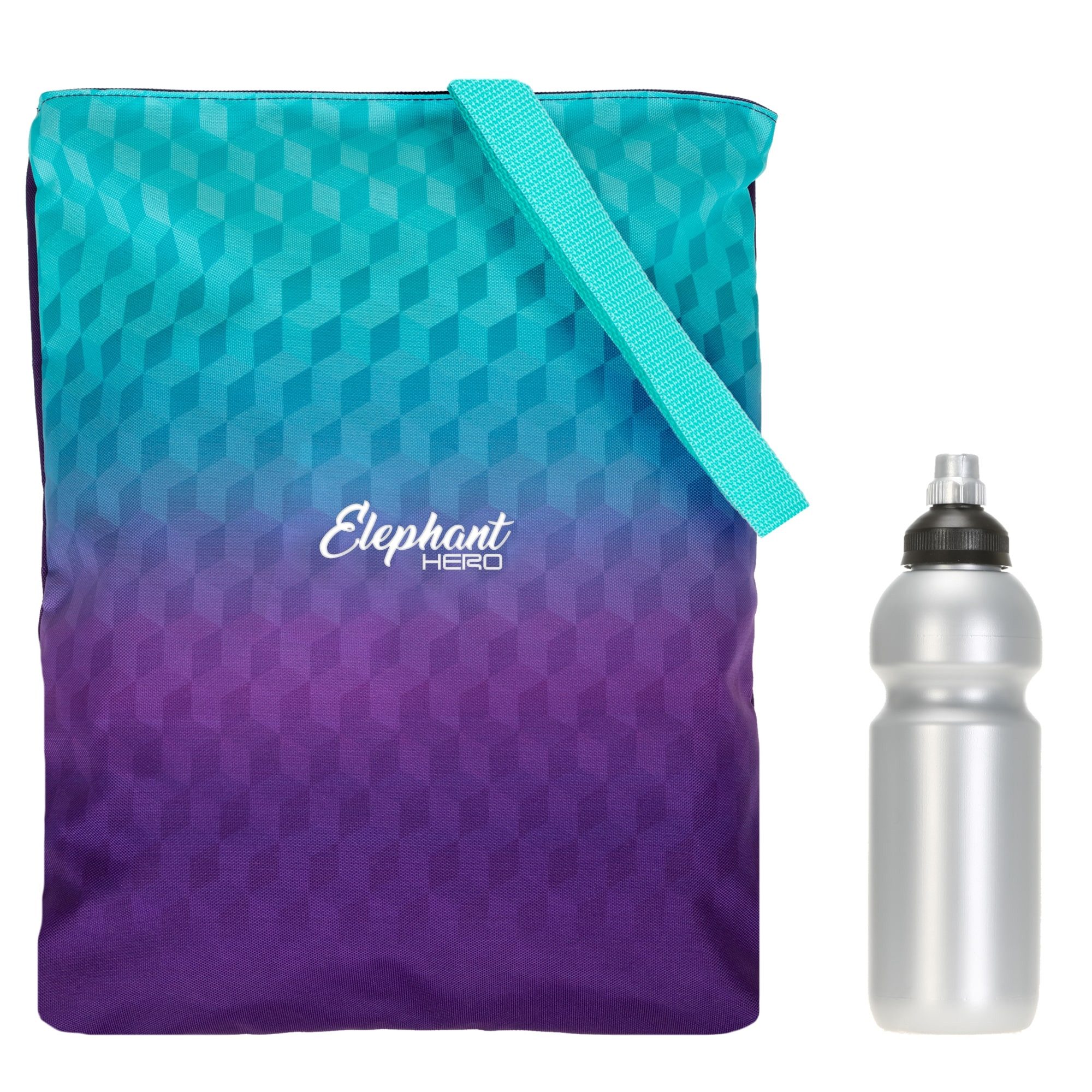 ELEPHANT Turnbeutel Sportbeutel Attach Bag Hero Signature Tasche, für Jungen Mädchen Schubeutel Gymbag + Trinkflasche