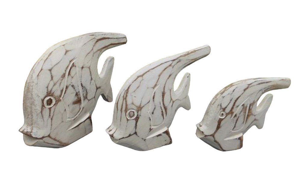 Deko-Impression Dekofigur Fische Set Ostsee Statuen Deko-Objekt 3er Set wei günstig online kaufen