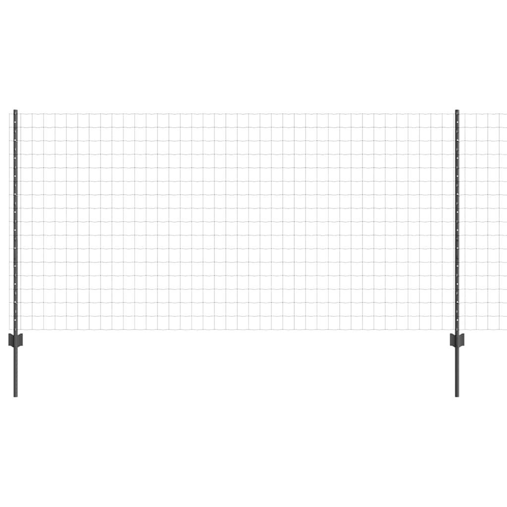 vidaXL Gartenzaun Zaun mit Pfosten Grau günstig online kaufen
