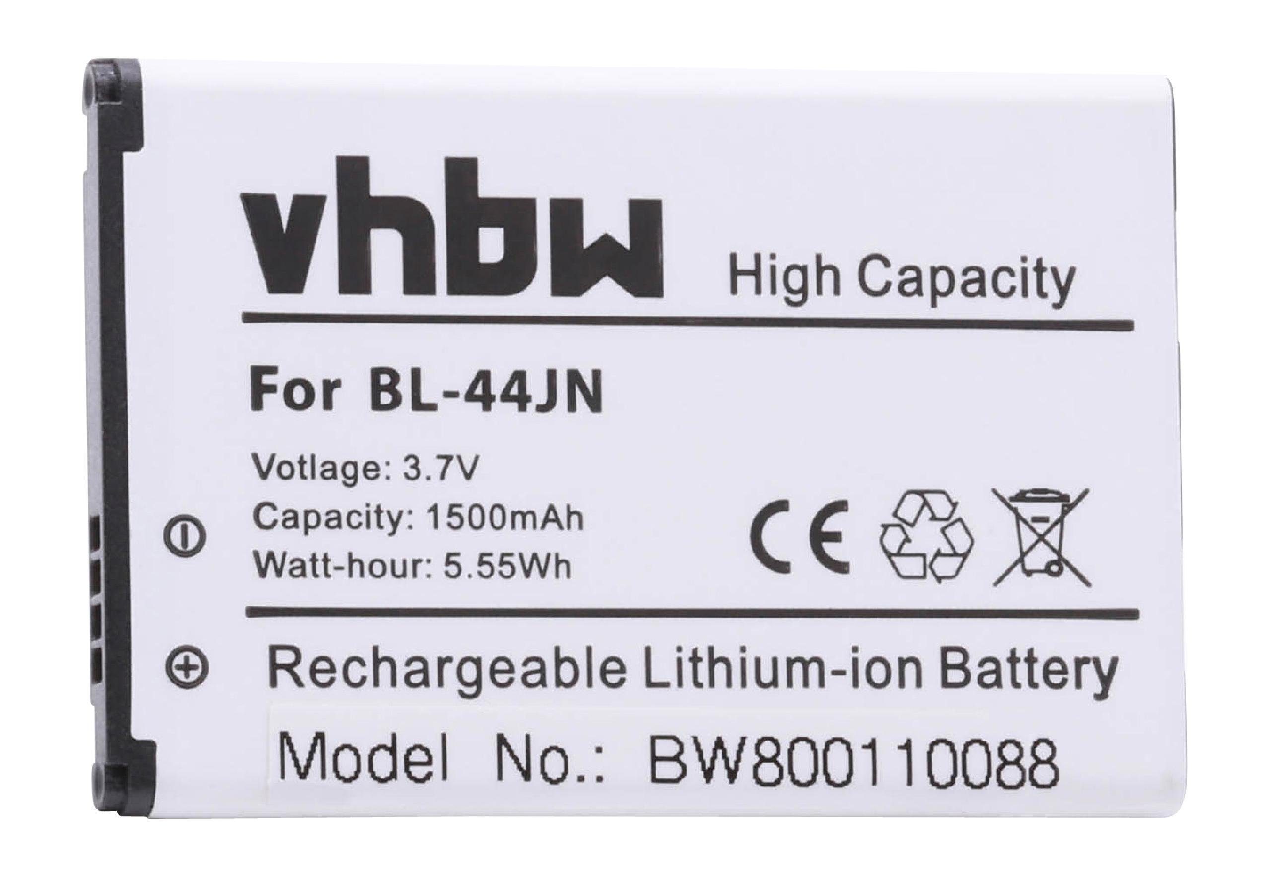 Li-Ion) BL-44JN 1500 Smartphone-Akku für Mobilfunk mAh 3,7V, Ersatz vhbw (1500mAh, für