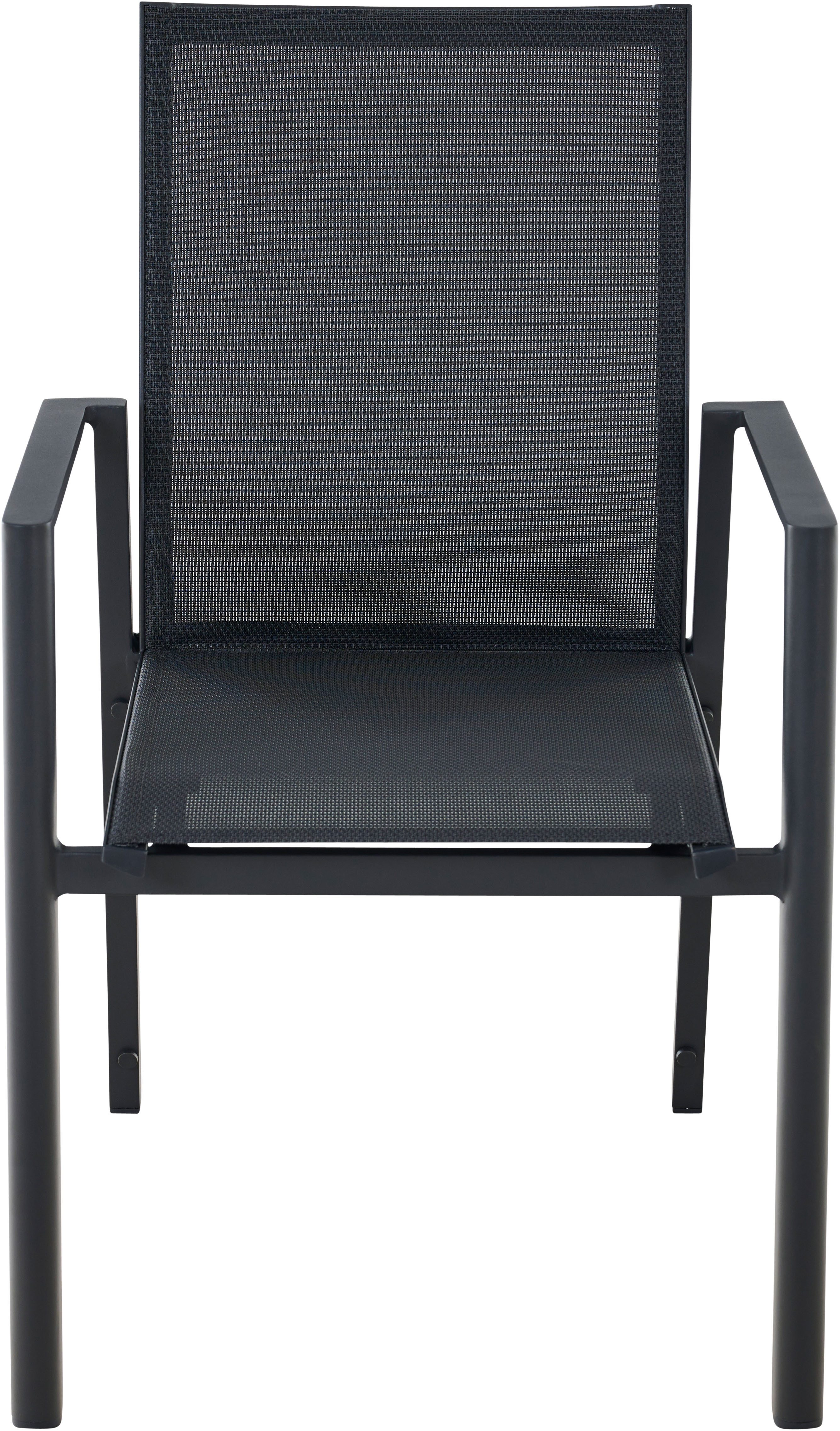 Siena Garden Gartensessel BOLOGNA Stapelsessel, anthrazit, Aluminiumgestell, Ranotex® Bezug