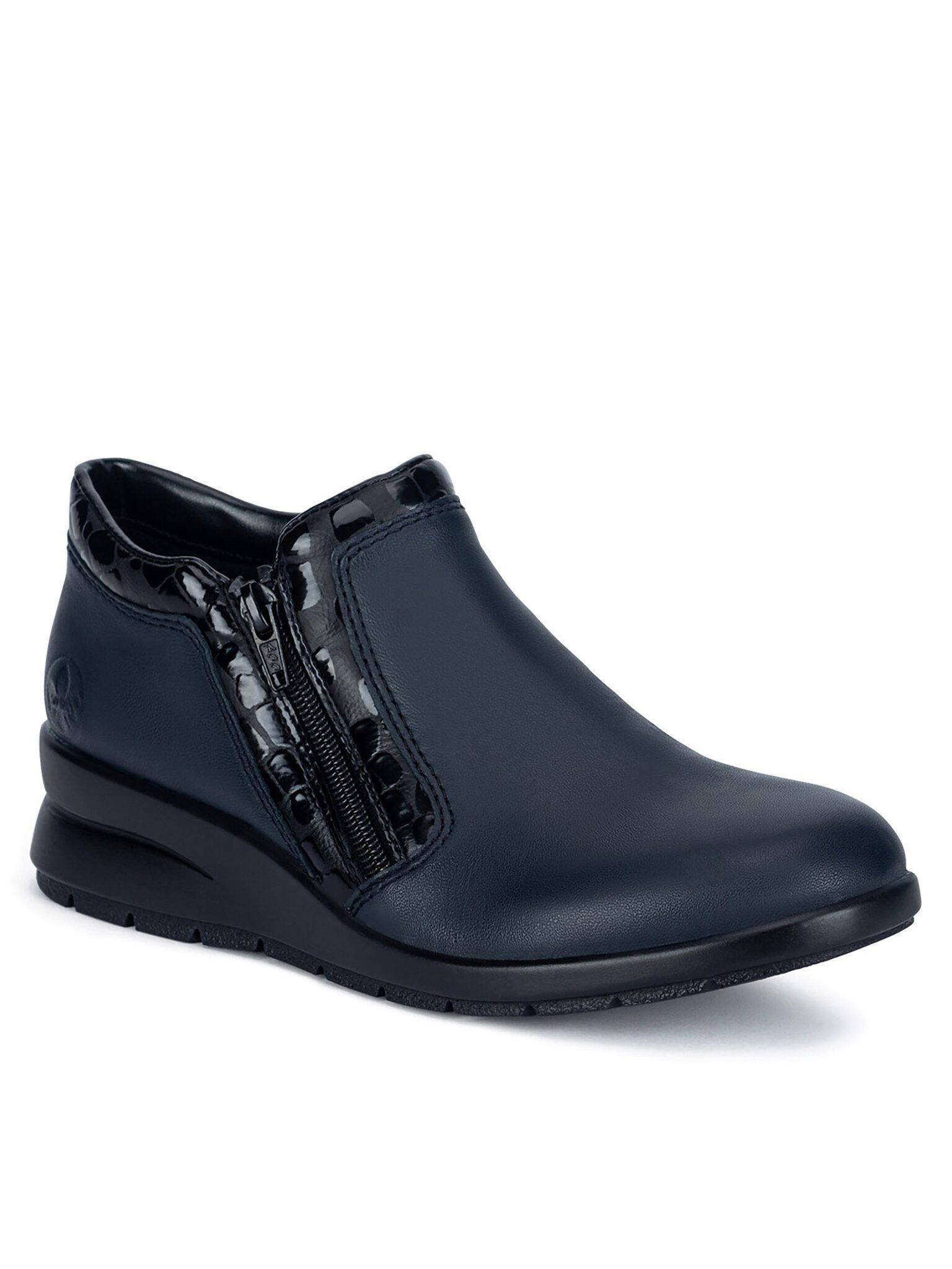 Rieker Rieker Halbschuhe Damen L4883-14 Dunkelblau Schnürschuh
