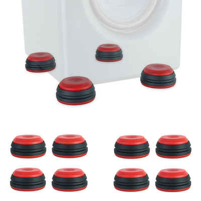 keepdrum SSA300RD Lautsprecherständer, (bis 10,00 Zoll, Boxen-Füße, Schwingungsdämpfer 8-Stück, in Rot)