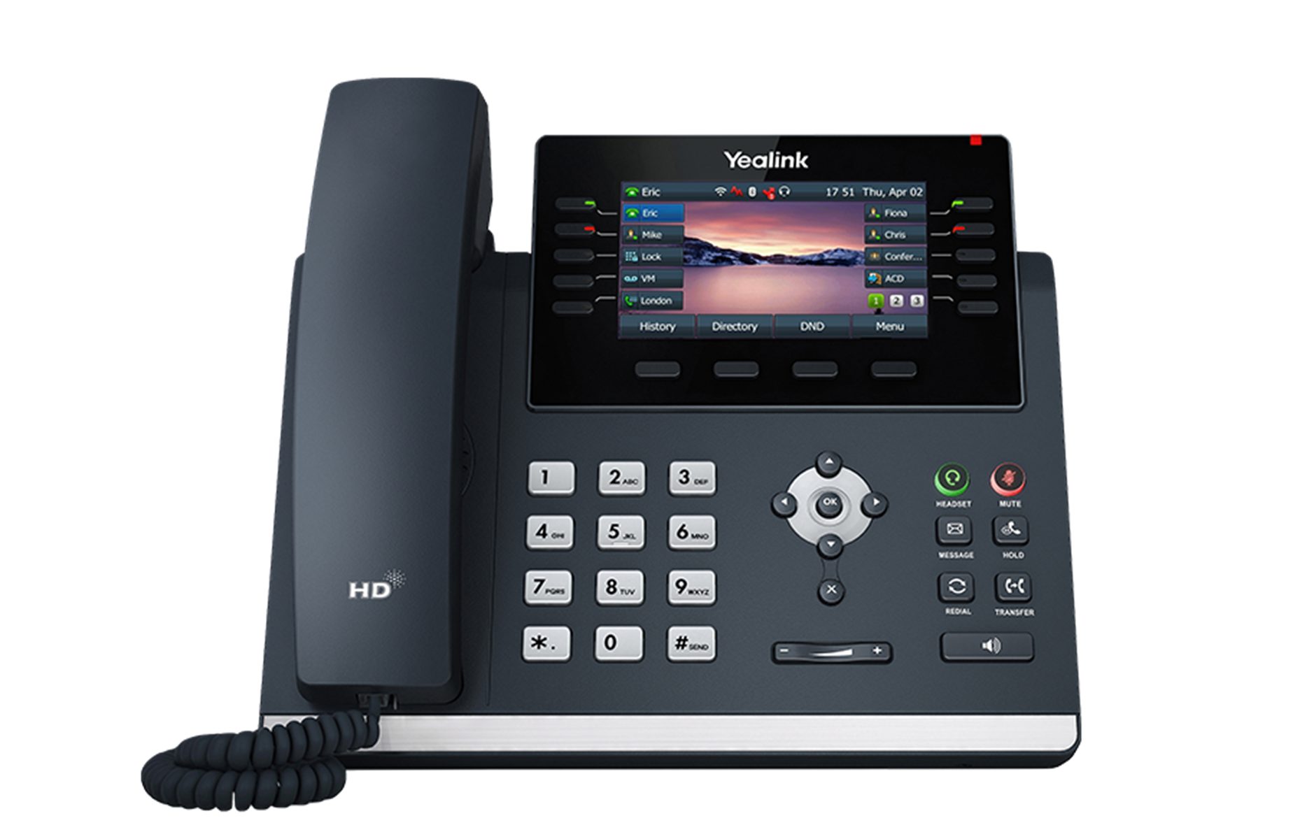Yealink Yealink SIP-T46U - VoIP-Telefon mit Rufnummernanzeige Kabelgebundenes Telefon