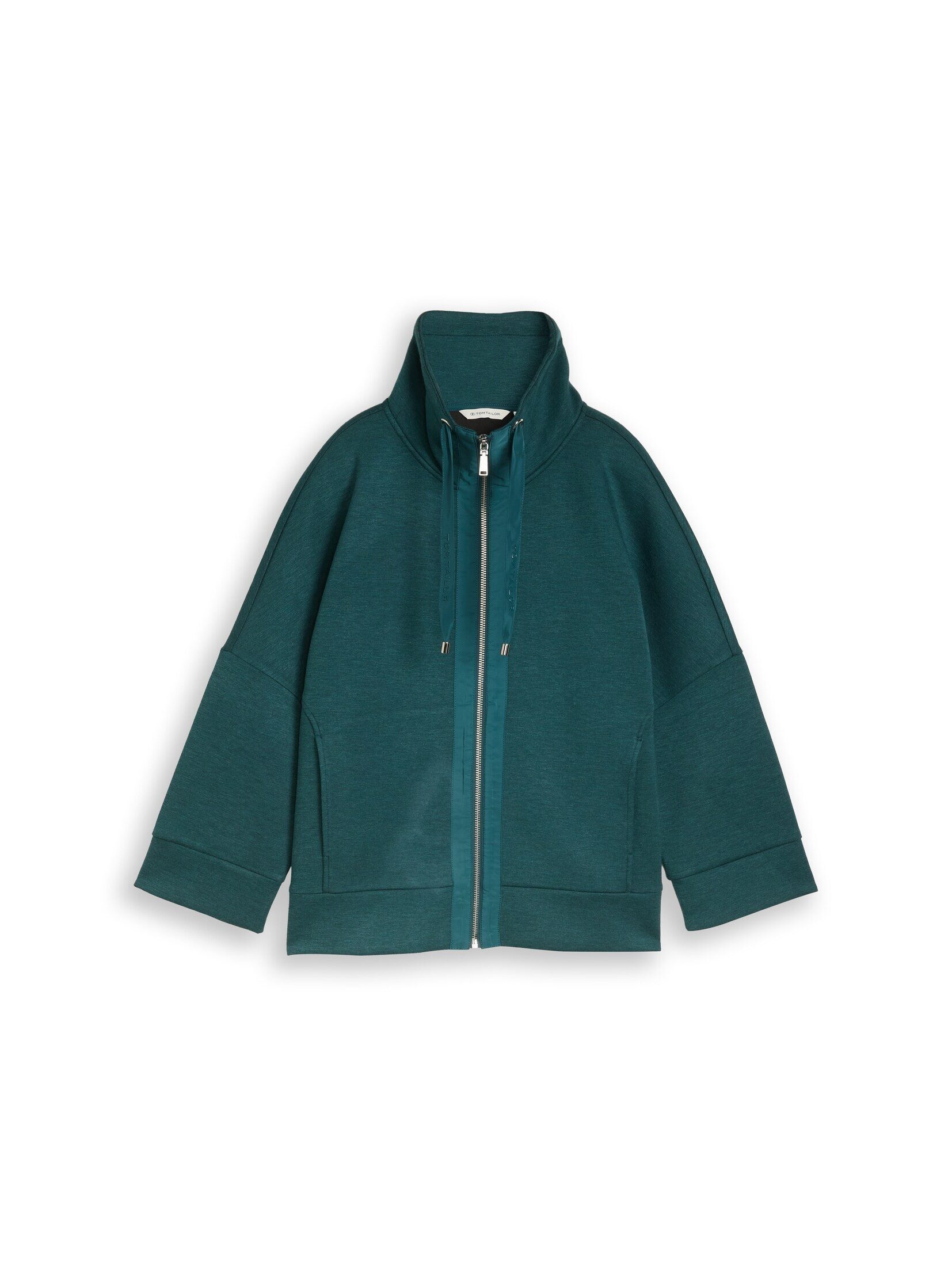 TOM TAILOR Sweatjacke Strick & Sweatshirts Boxy Fit Scuba Sweatjacke