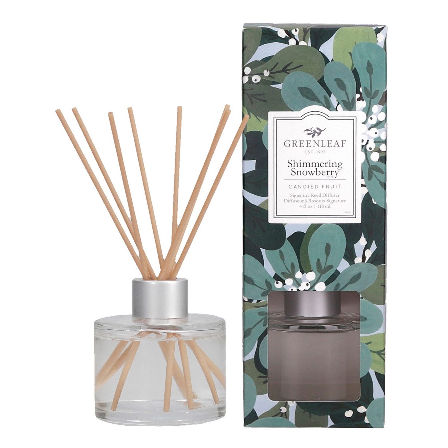 Greenleaf Raumduft Shimmering Snowberry 118 ml (1-St), Greenleaf – Aromatischer Reed Diffuser