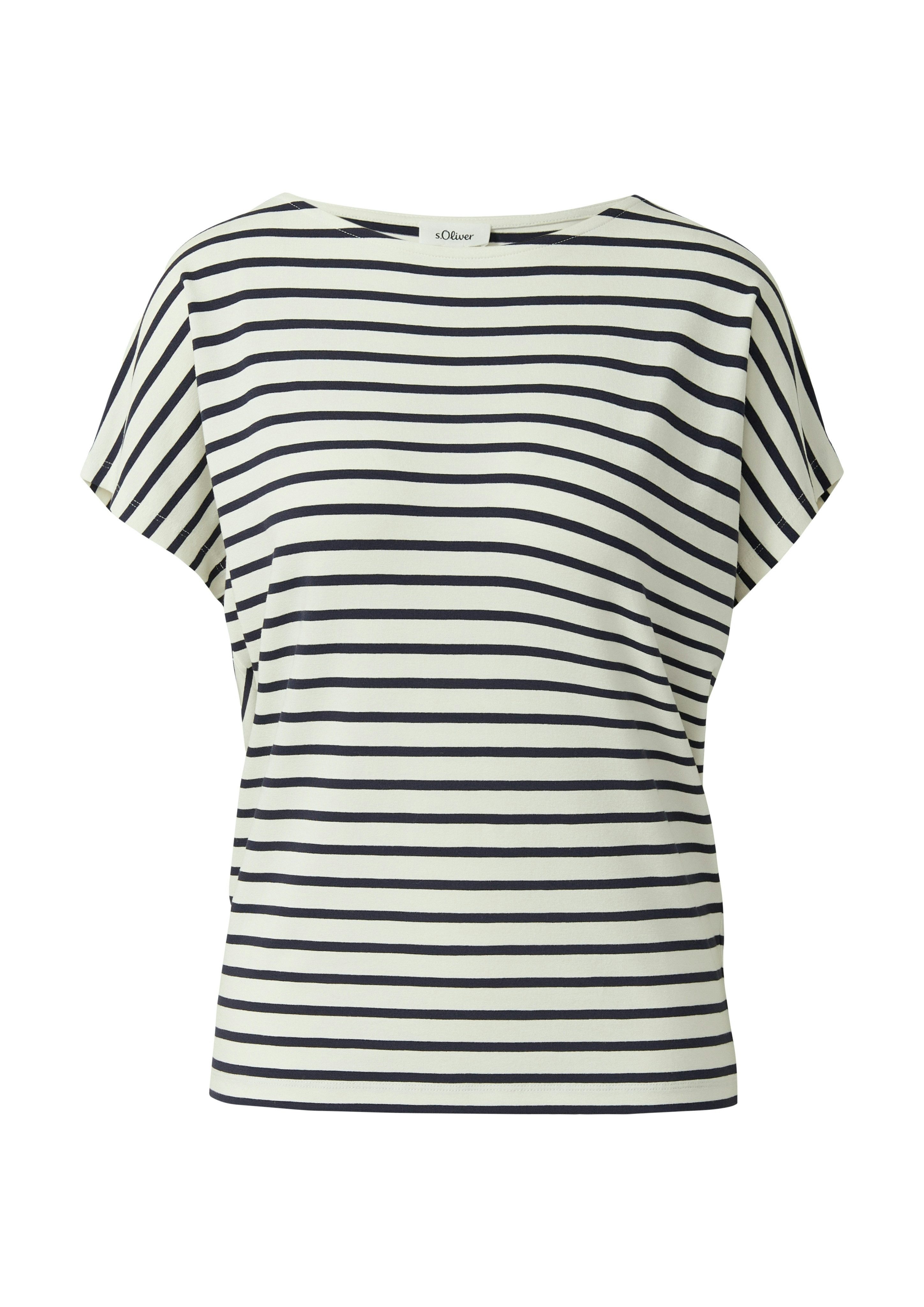 s.Oliver Kurzarmshirt Sommershirt mit grafischem Muster – Bild 4 von 4