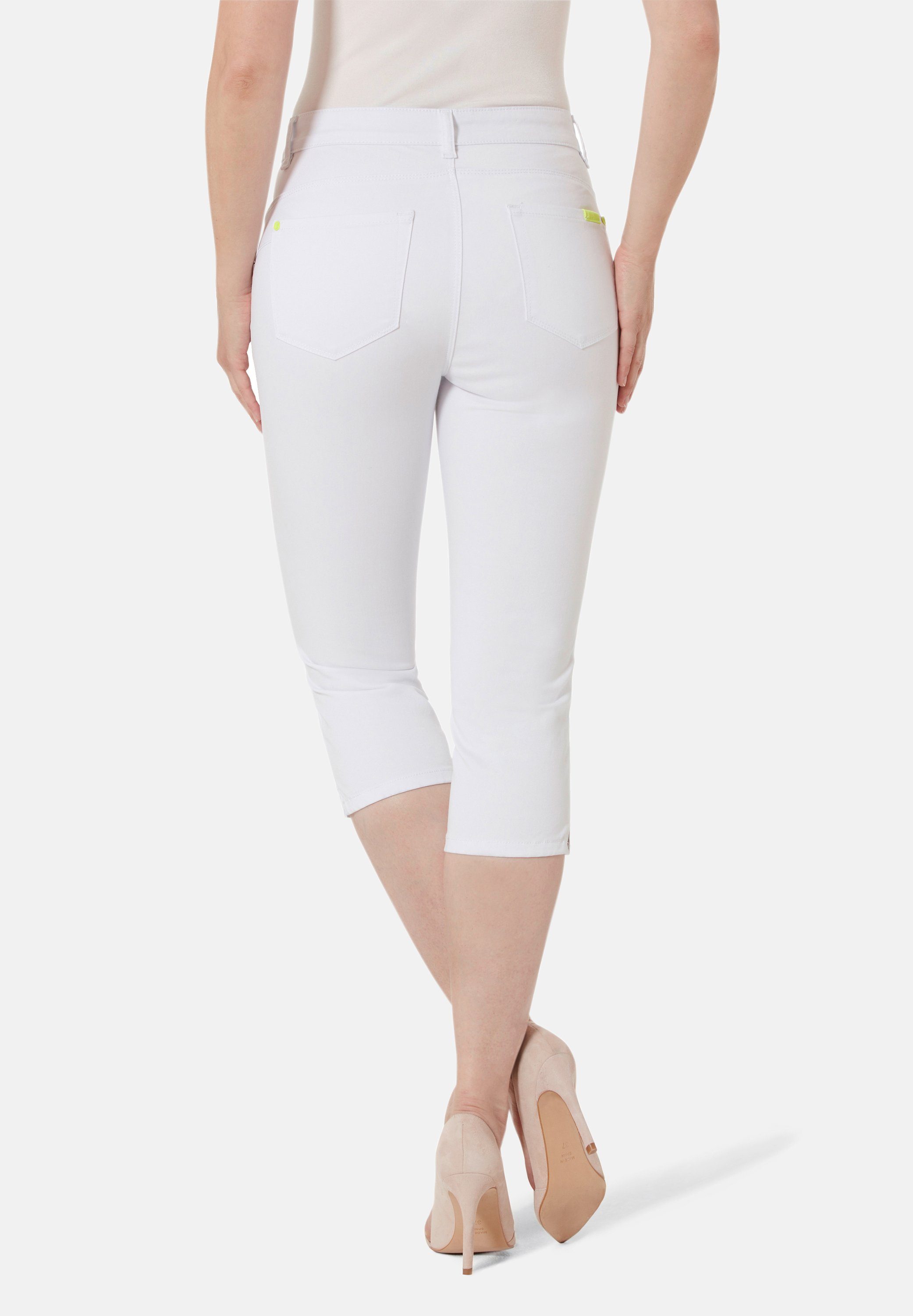 STOOKER WOMEN Skinny 7/8-Jeans Denim Fit Capri white