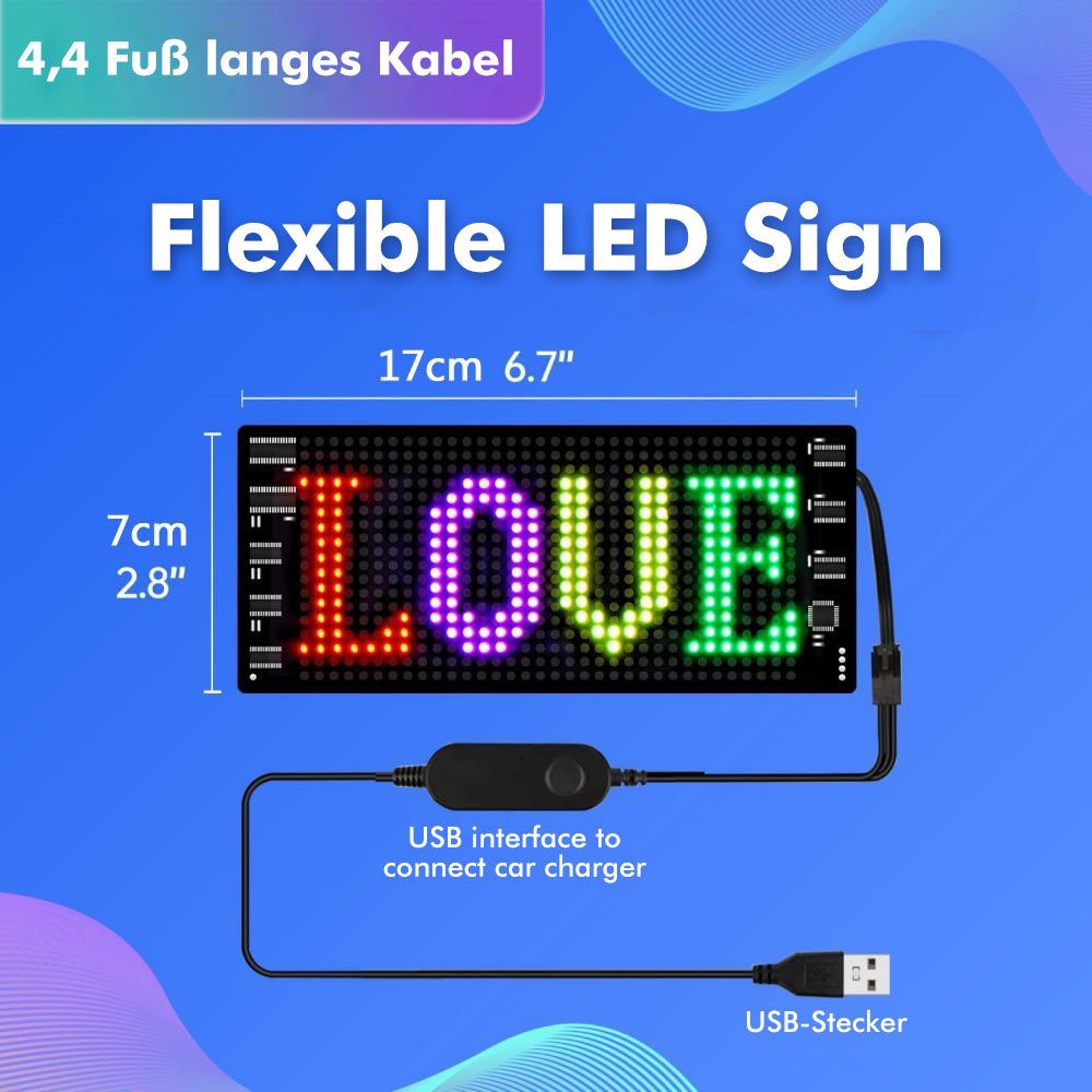 PRIISF LED Dekolicht LED Schild Display Werbung Leuchte Reklame Laufschrift günstig online kaufen