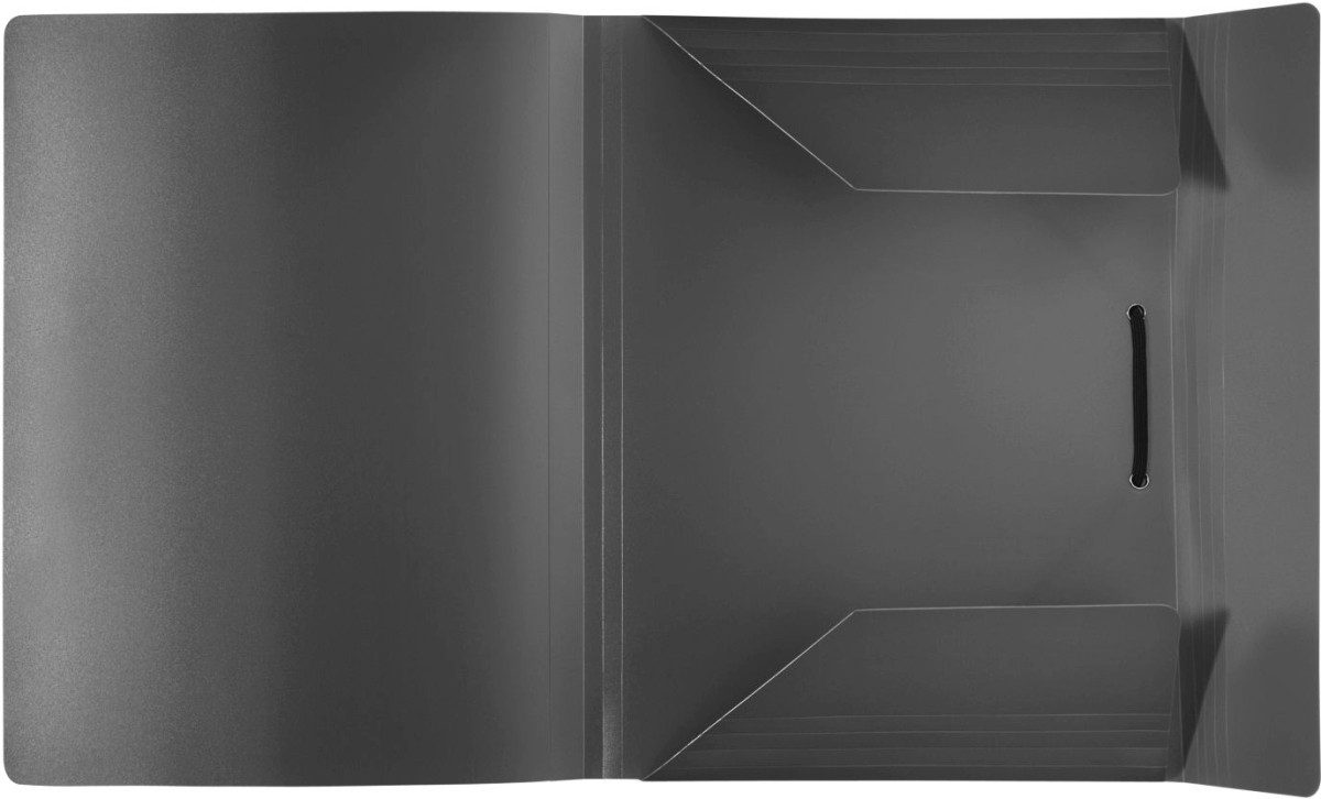 Fächermappe Sammelmappe A4 PP 16mm Rücken vollfarbig anthrazit.