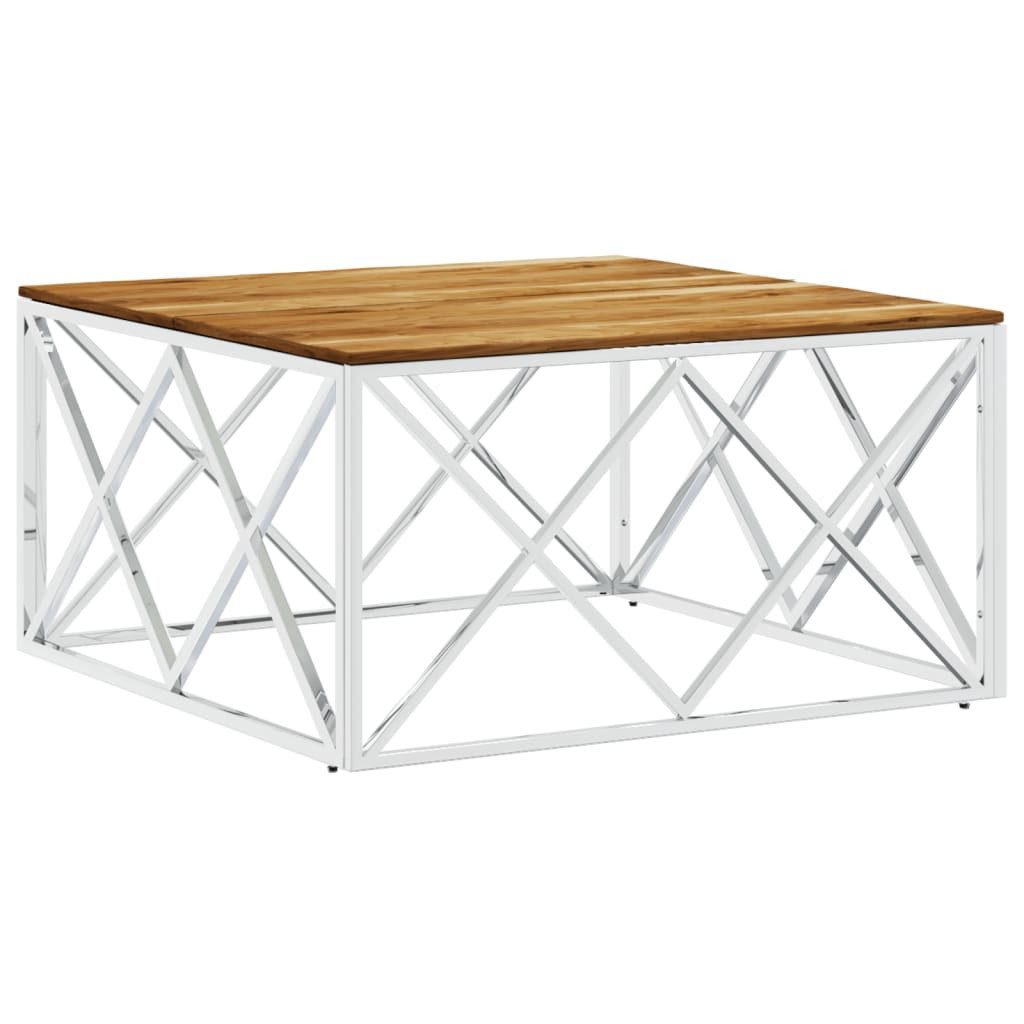vidaXL Couchtisch Couchtisch Silbern Edelstahl und günstig online kaufen
