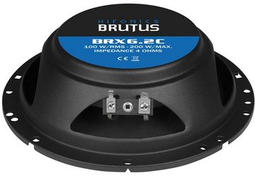 Hifonics BRUTUS 2-Wege Kompo 16,5 cm BRX-6.2C mit 200 Watt flach Auto-Lautsprecher