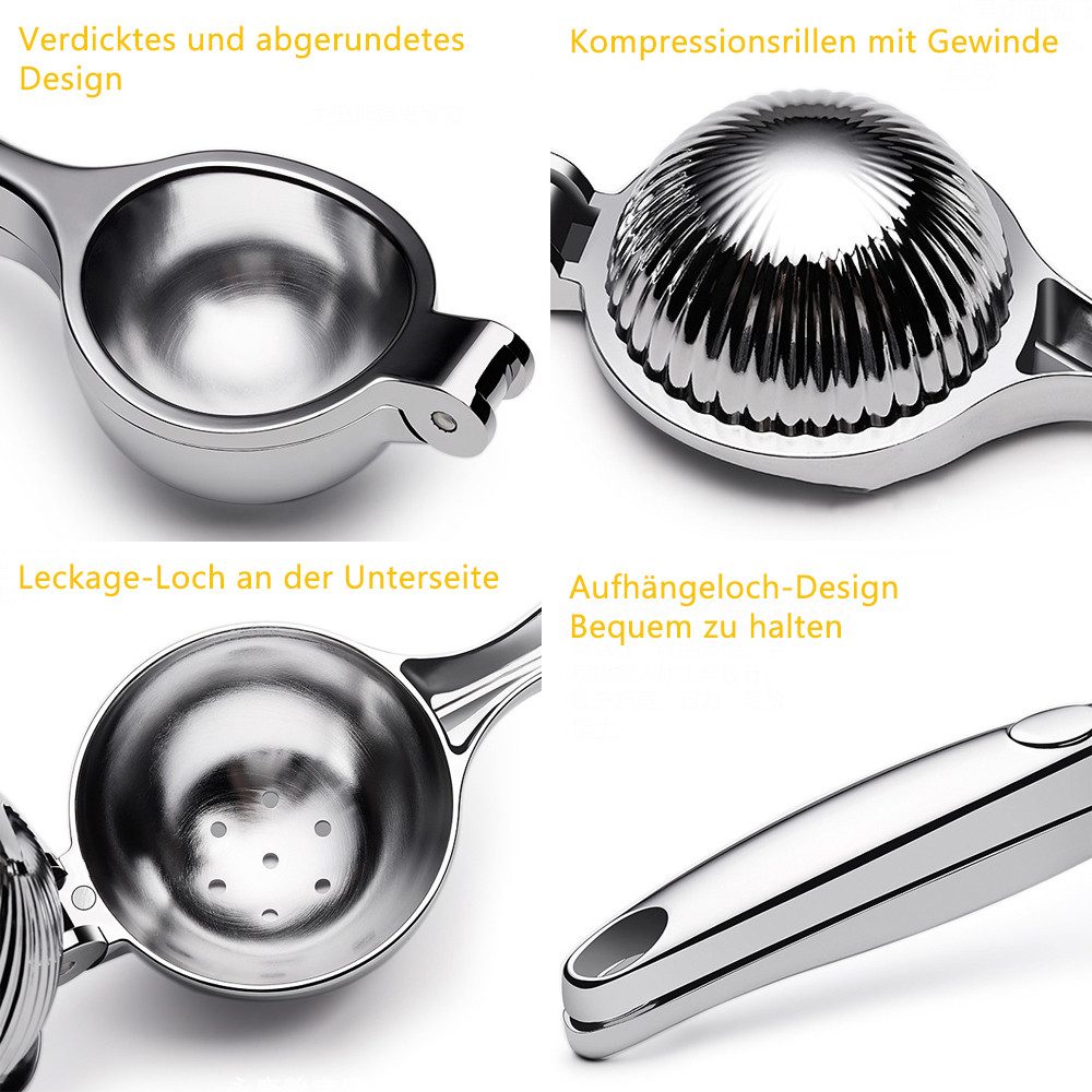 TUWENA Zitruspresse 7 cm Zitronenpresse, Ergonomischer Klein Limettenpresse, Zitruspresse