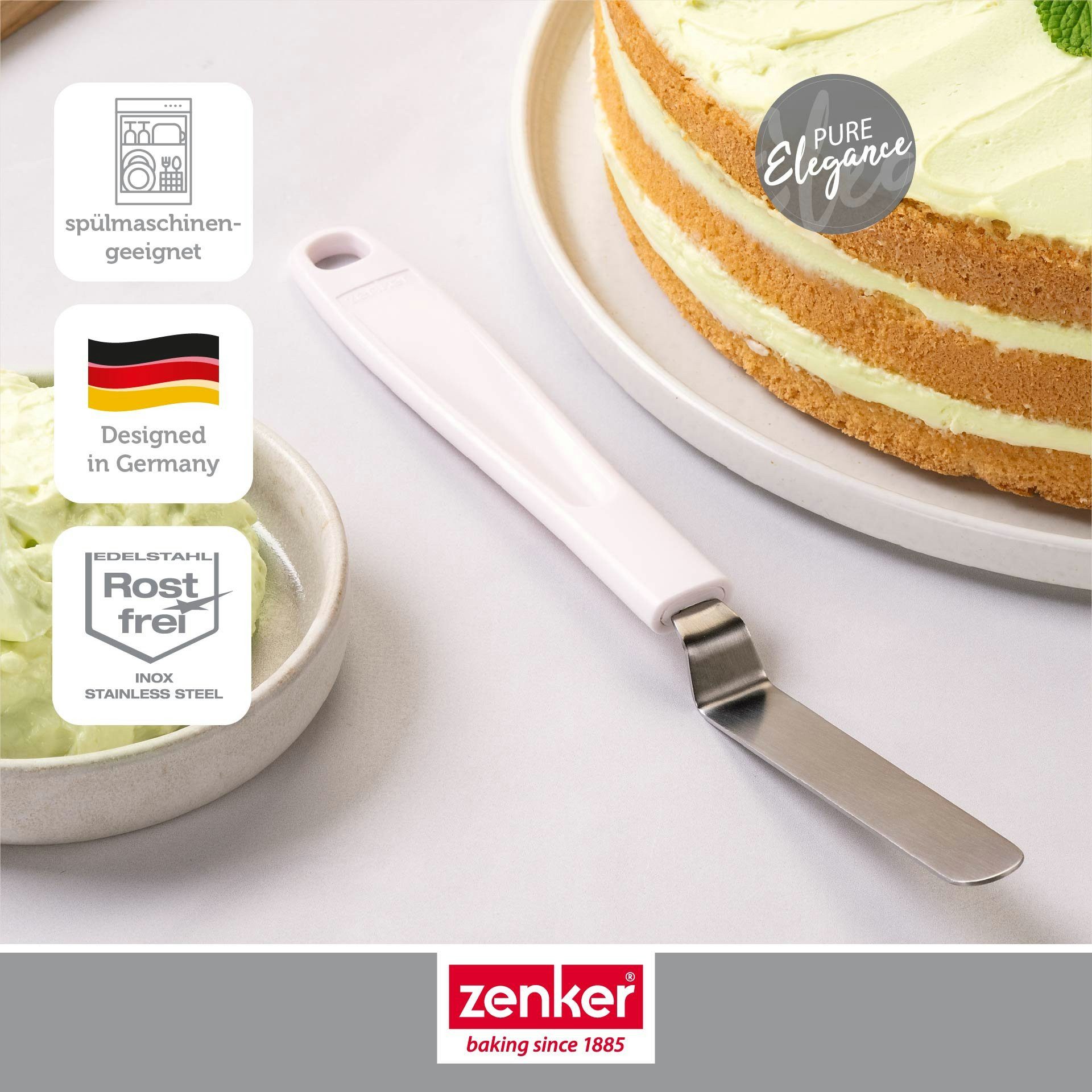 Zenker Teigspachtel Dekorierspatel, Tortenspachtel, Kuchenstreicher, Cremeverteiler – Bild 2 von 5