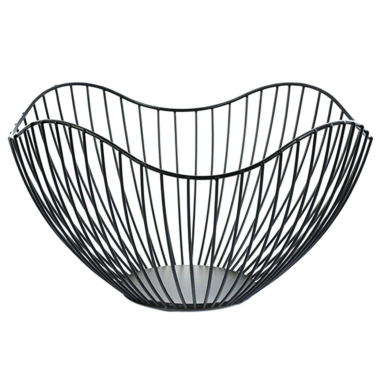 Marrakesch Orient & Mediterran Interior Dekotablett Moderne Obstschale Arvid handgefertigt aus Metall in Schwarz 24 cm (1 St), Handarbeit