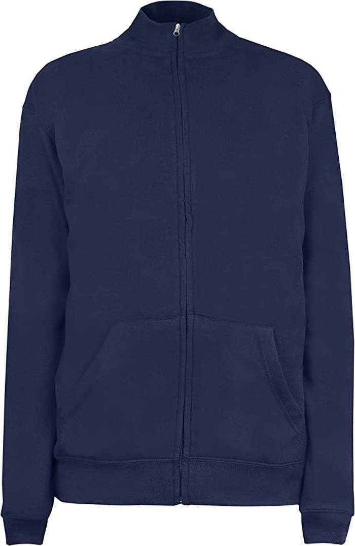 NatureMark Strickjacke Sweatjacke mit Stehkragen (1-tlg) Sweat-Jacke Zipperjacke mit Seitentaschen und Stehkragen Navy blau