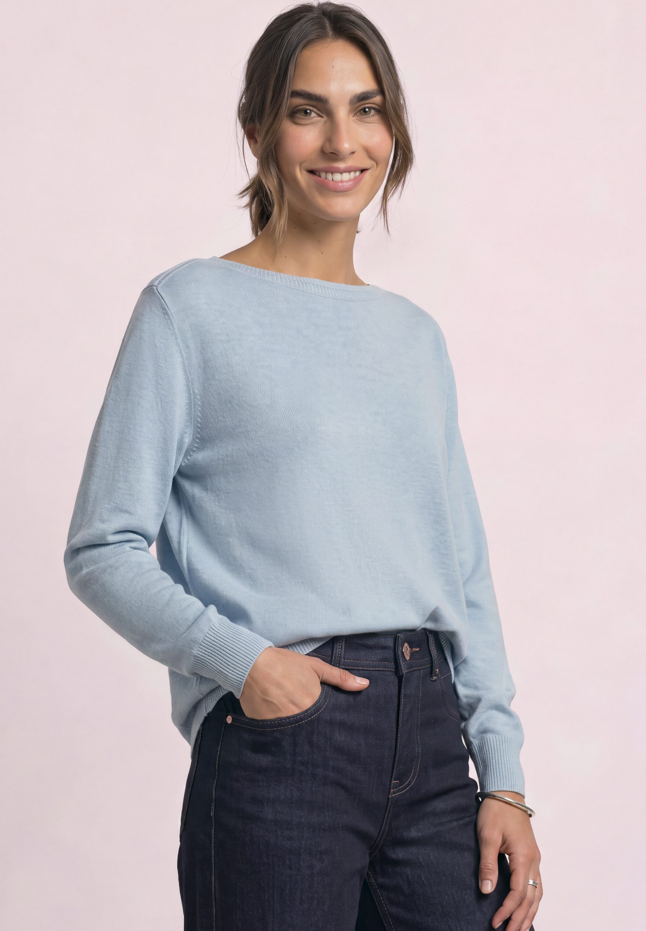 STREET ONE Strickpullover mit U-Boot-Ausschnitt