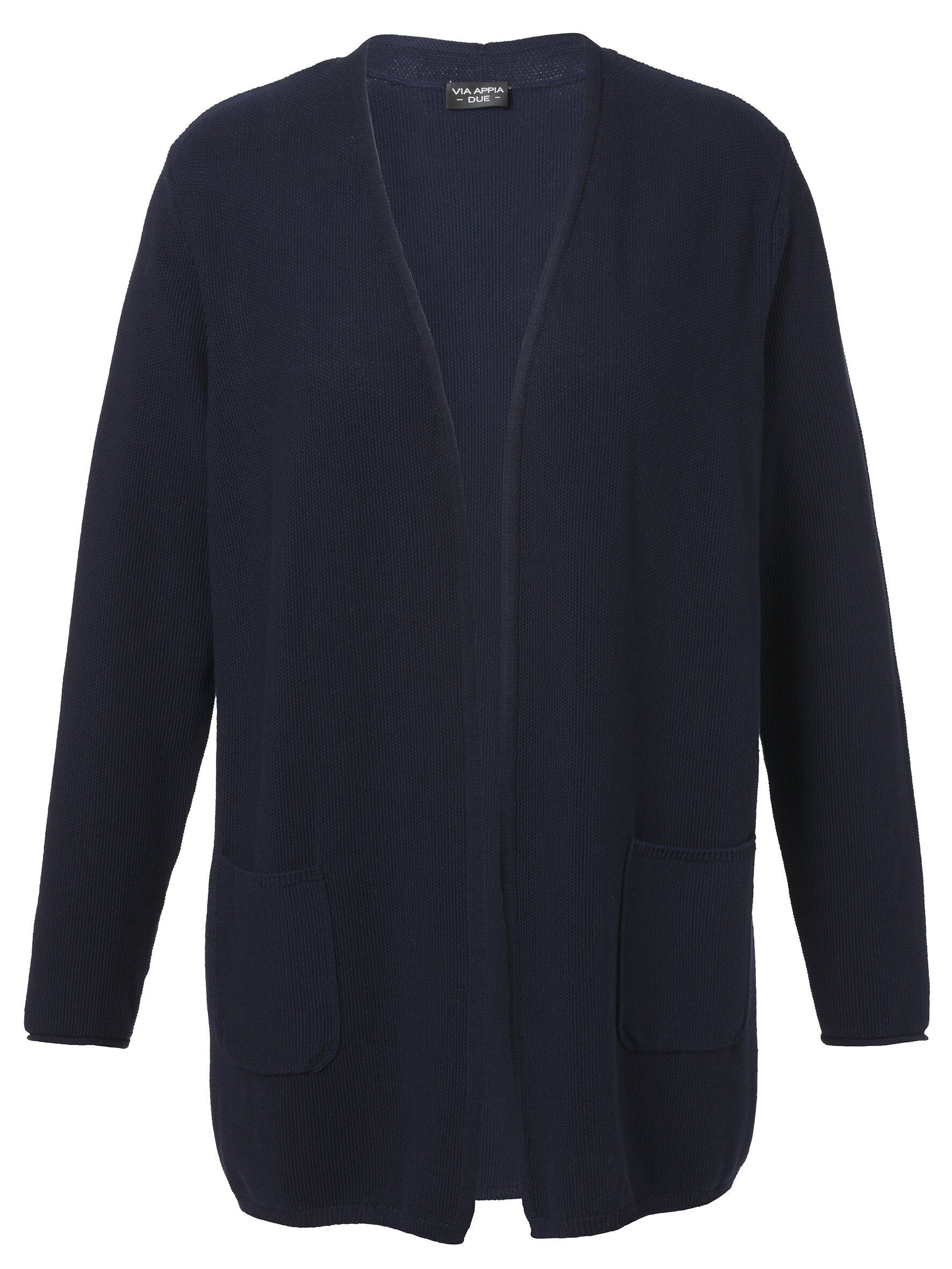 indigo Strickpullover VIA Schlichte APPIA Strickjacke DUE