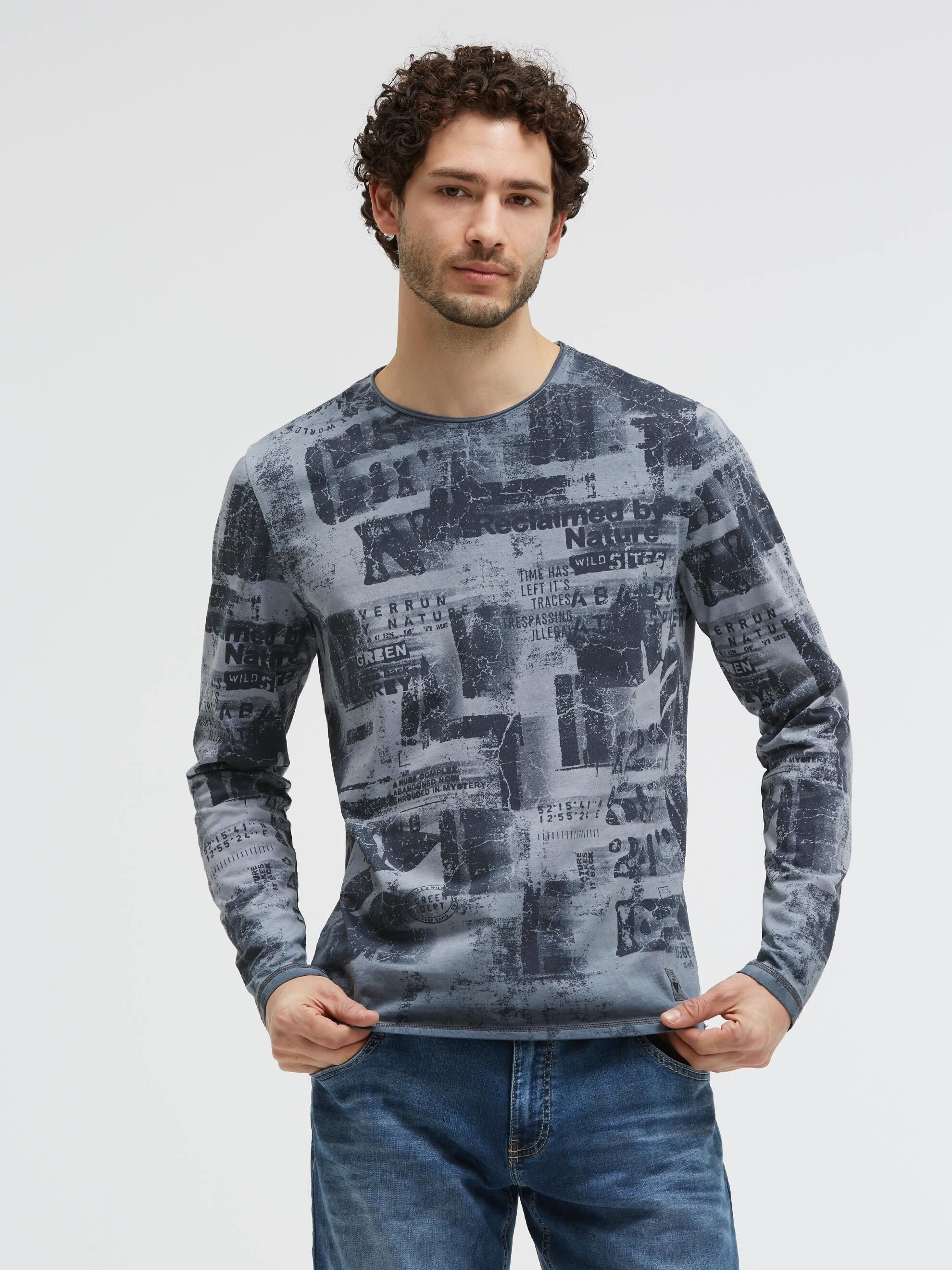CAMP DAVID Rundhalsshirt mit All Over-Print
