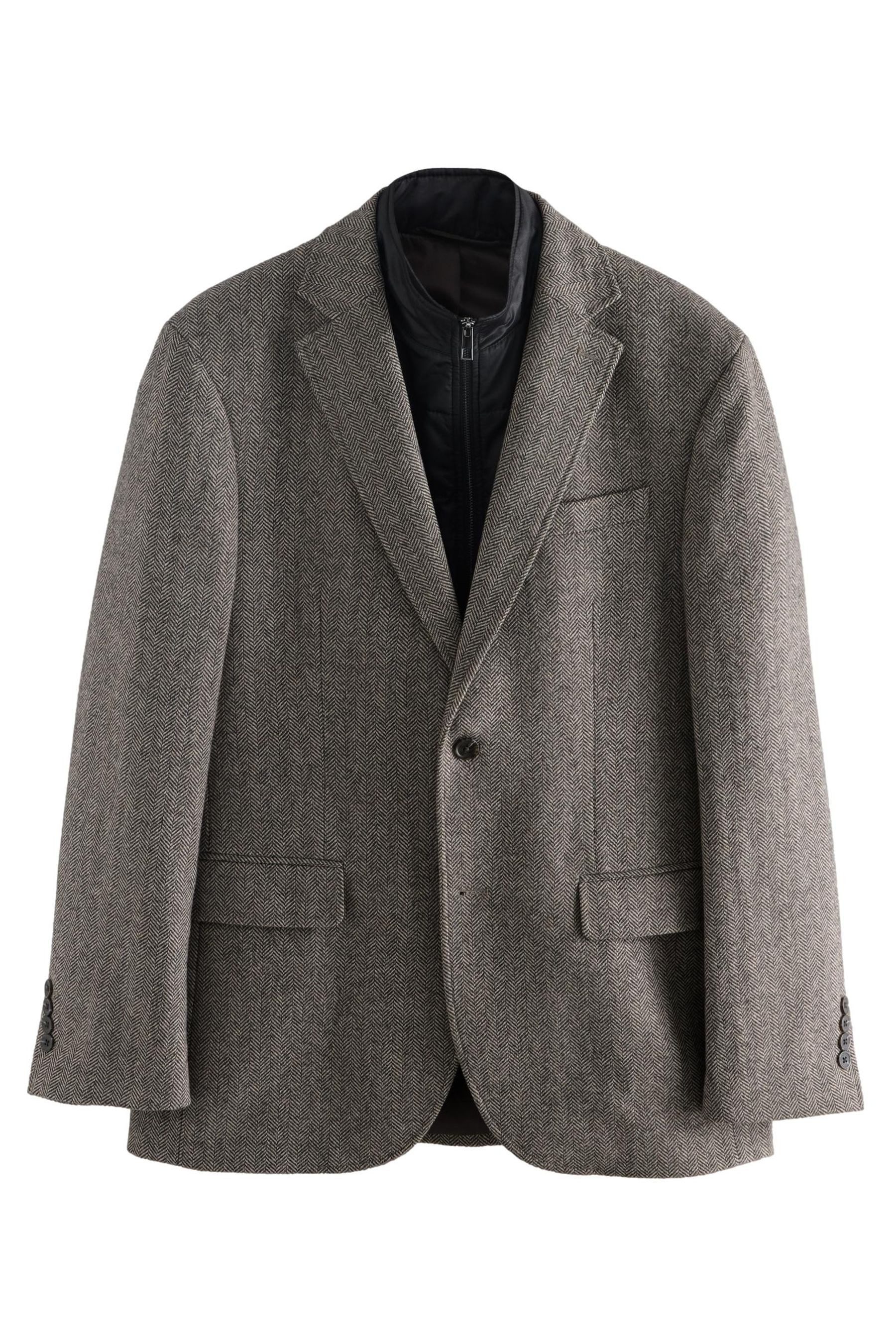 Next Куртки блейзер Regular Fit Hybrid-Sakko mit Innenweste, Fischgrät (1-tlg)