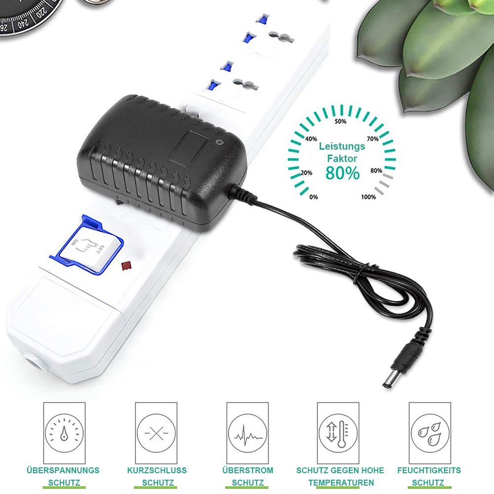 Rosnek DC12V, Stromversorgungsadapter, Konverter-Ladegerät, für LED-Streifen Stromadapter
