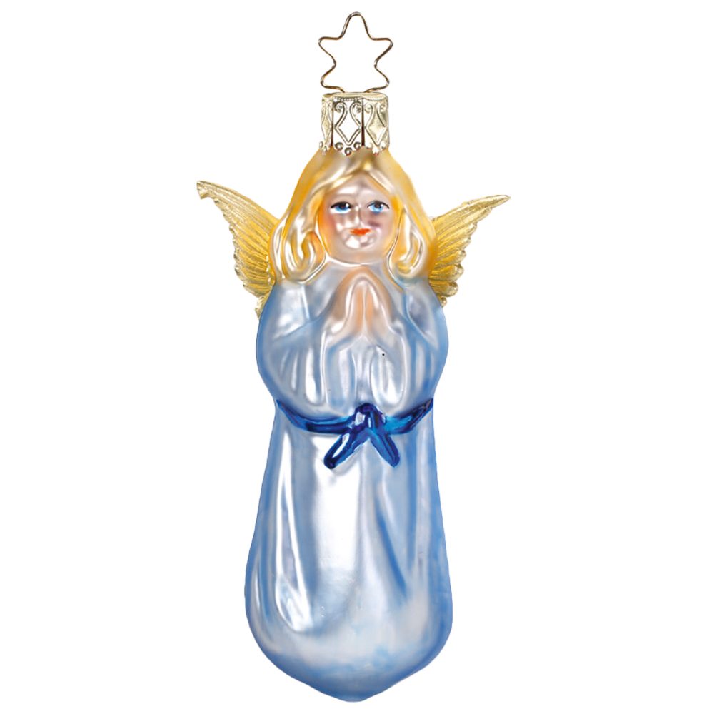 INGE-GLAS® Christbaumschmuck Nostalgischer Engel (1-tlg), mundgeblasen, handbemalt