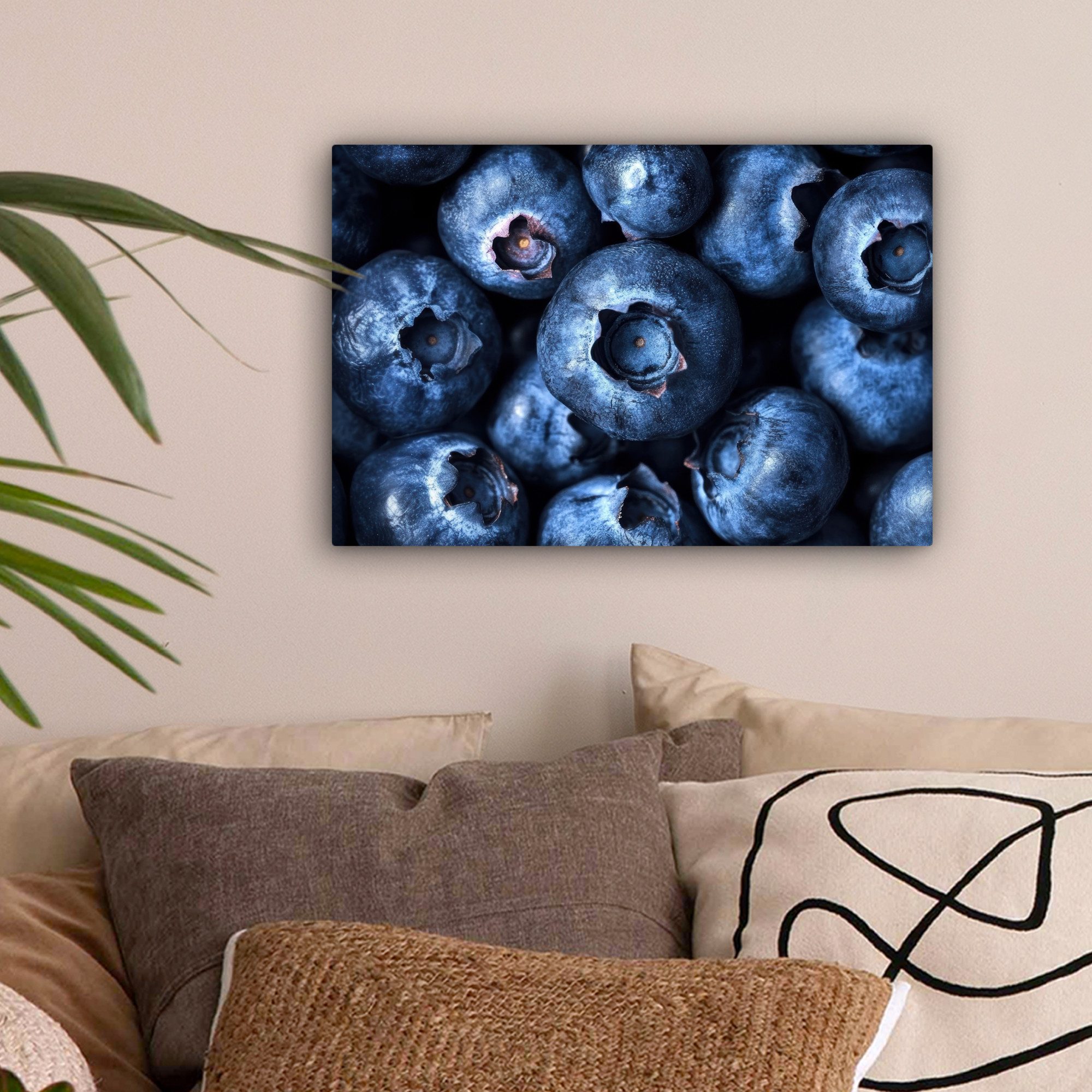 OneMillionCanvasses® Leinwandbild Beeren - Blau - günstig online kaufen