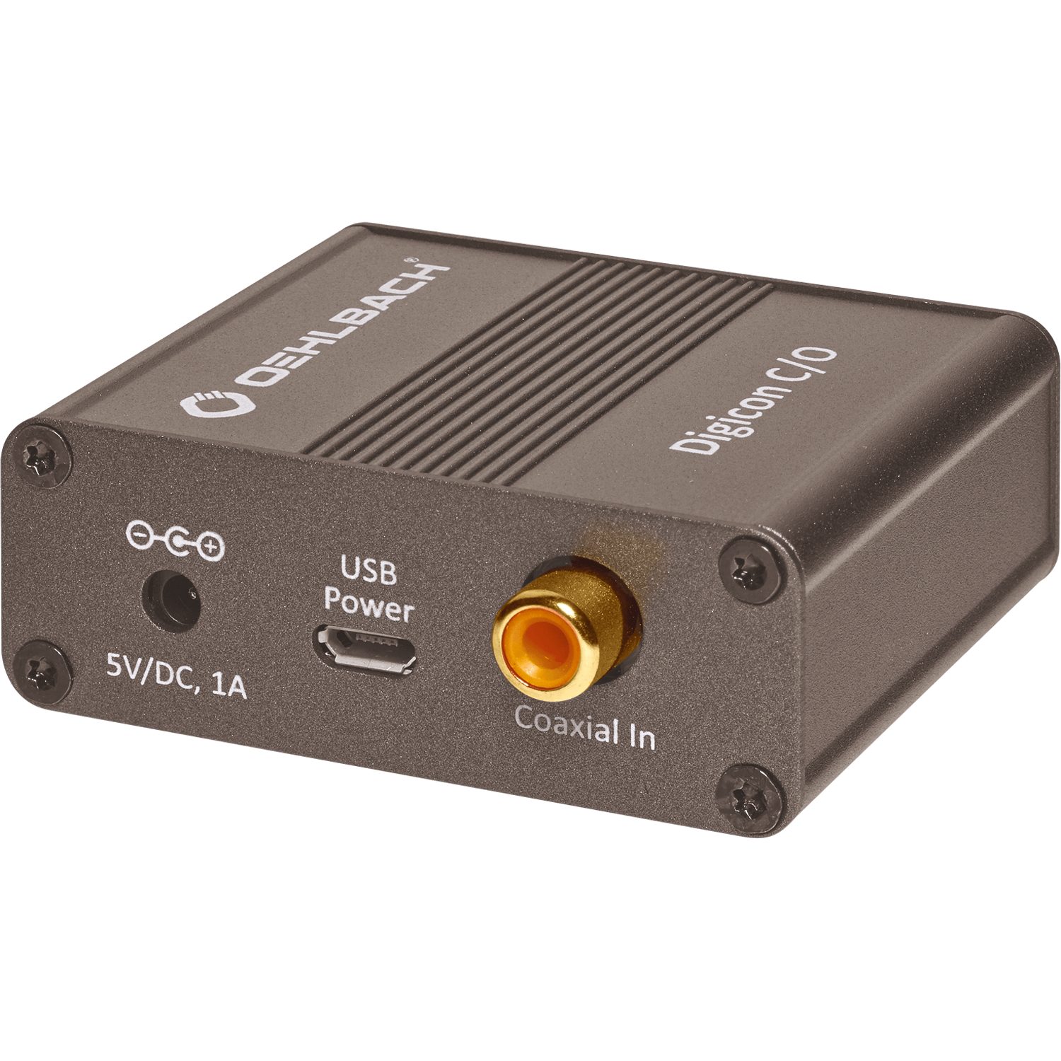 Oehlbach Audio-Wandler Digicon C/O Digital elektrisch-optischer Audio Wandler, Vollmetall, Präzise