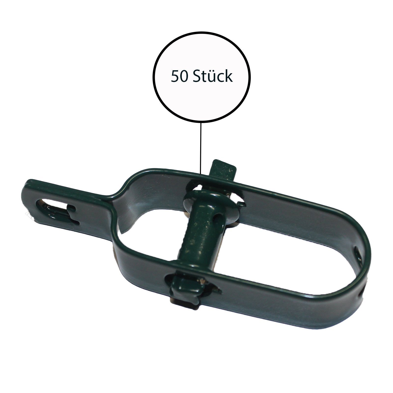 TRUTZHOLM Maschendrahtzaun 50 x Drahtspanner Grün 100mm Zaunspanner Maschendrahtspanner, (Set)